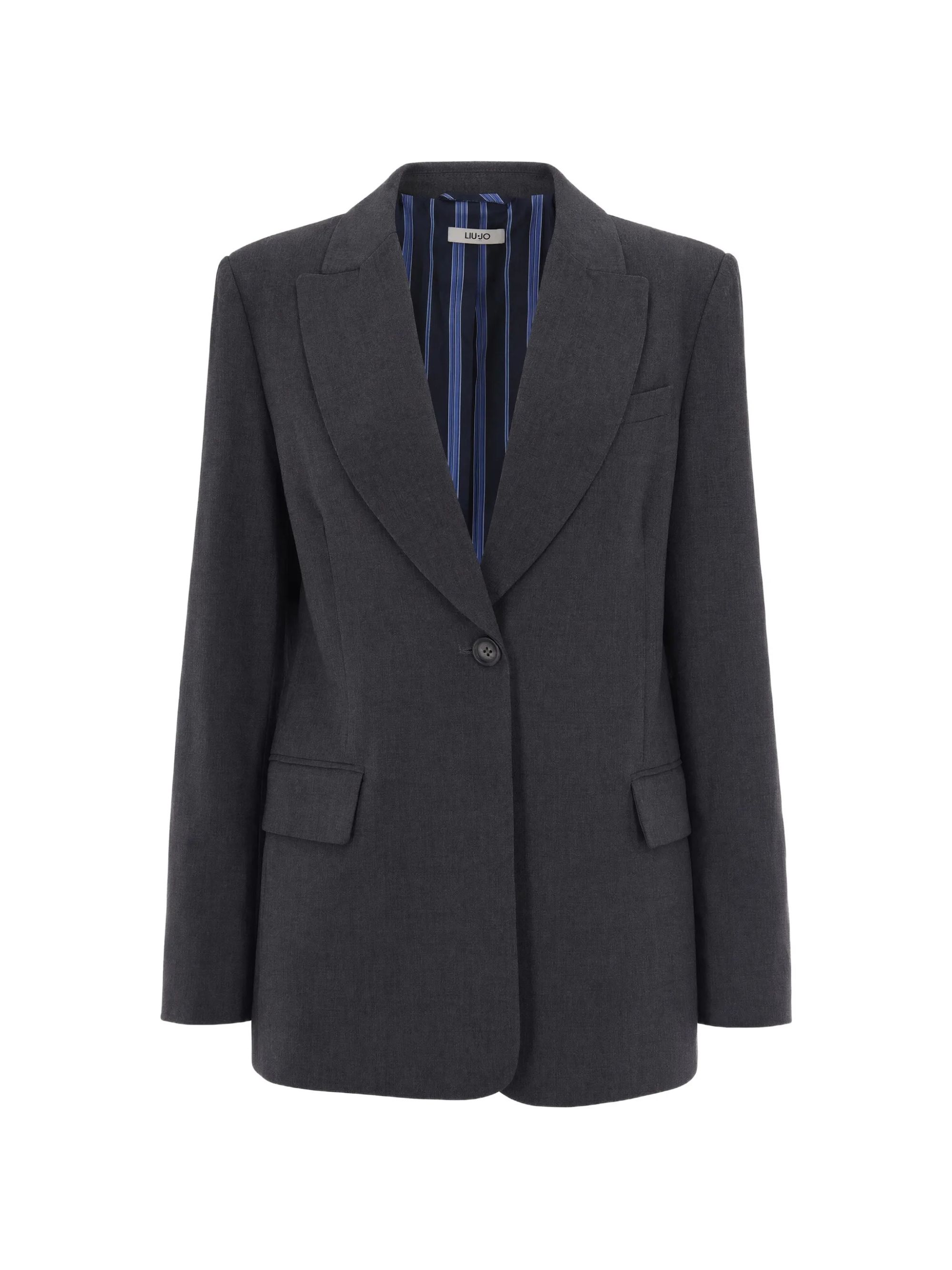 BLAZER FLANELLA DARK GREY MELANGE #02069 LIU JO Capispalla WF6256T743A 02069