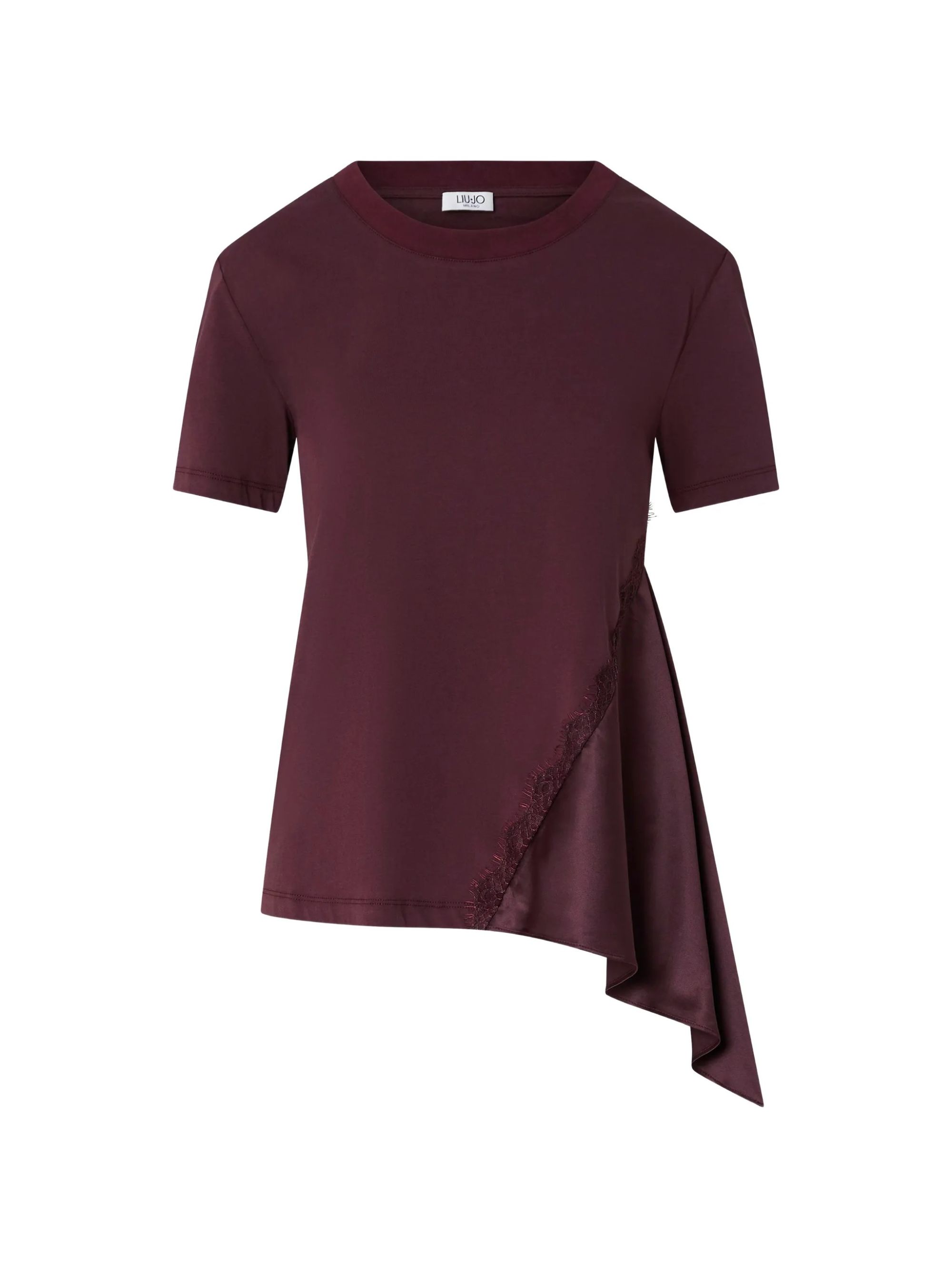 ECS T-SHIRT BIMATERIALE BAD AUBERGINE #X0786 LIU JO T-shirt WF6139JS904 X0786