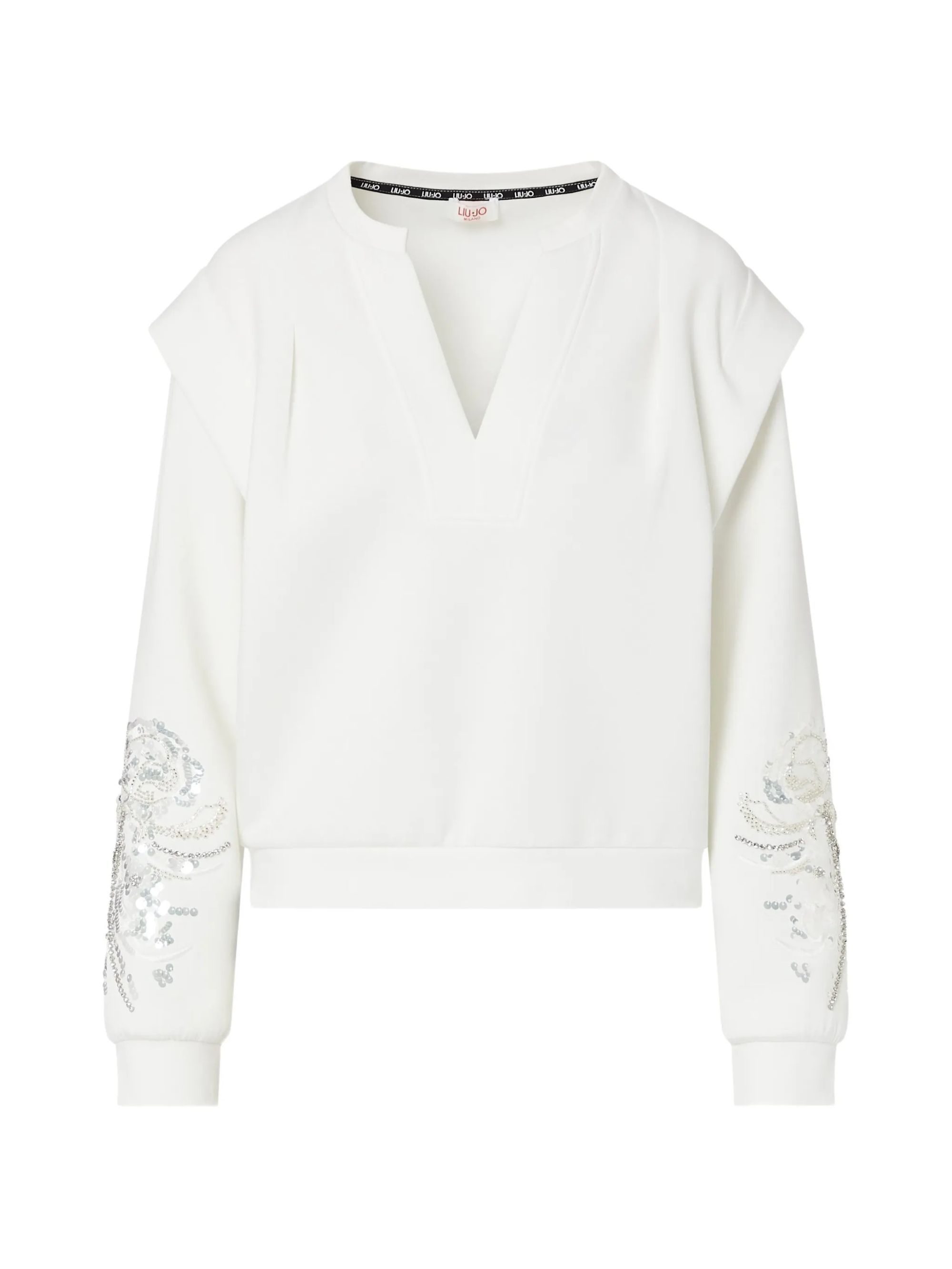 FELPA CHIUSA BIANCO LANA #Q9813 LIU JO Jersey TF6135J3958 Q9813