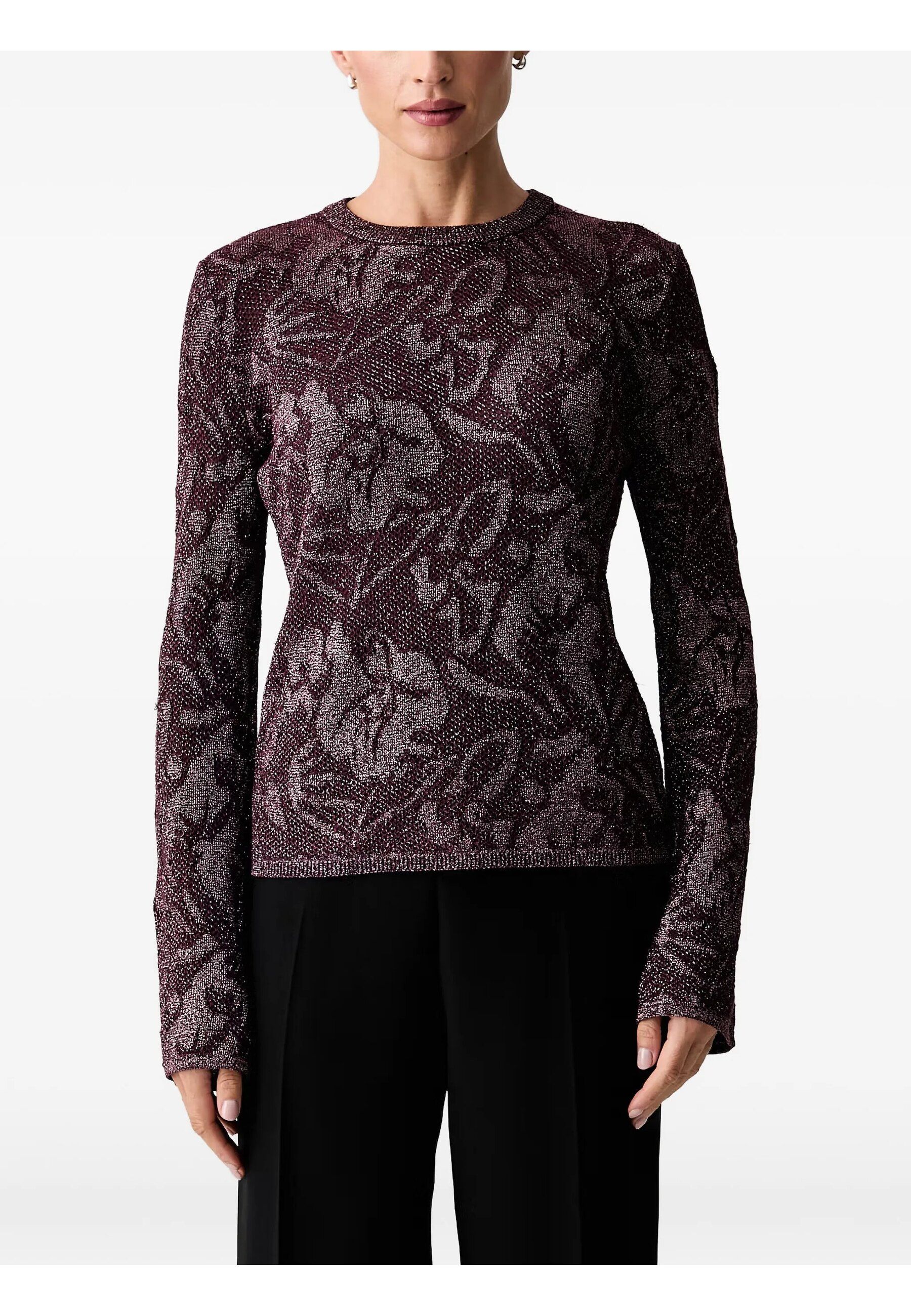 MAGLIA M/L IN LAMÉ PUNTO PIZZO BAD #X0786 LIU JO Maglieria WF6093MA26S X0786