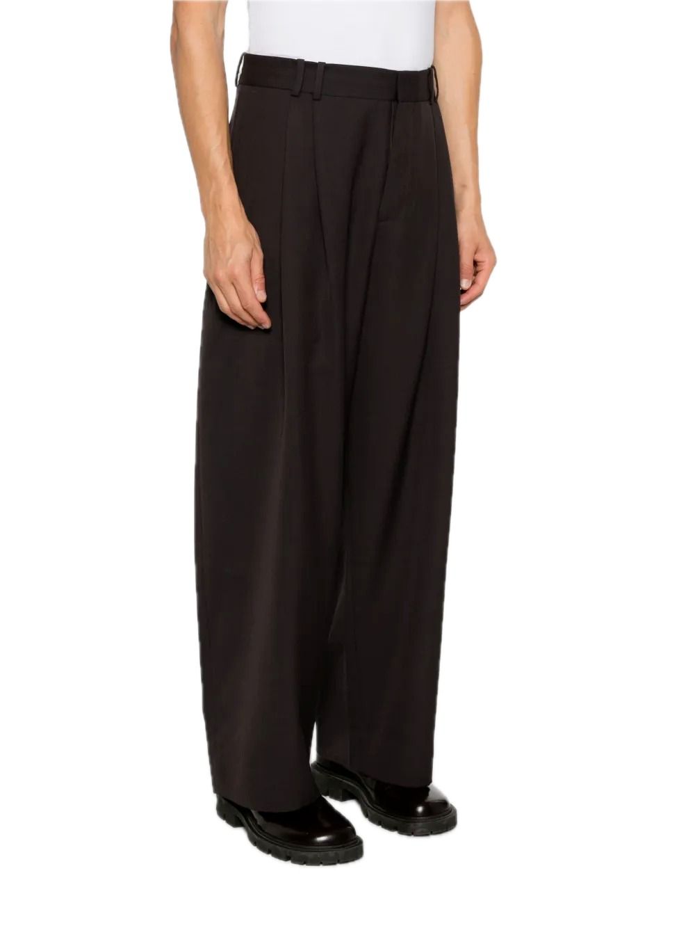 DOUBLE PLEAT VOLUME PANT #BLACK STUDIO NICHOLSON Trousers LINE SNM 1185