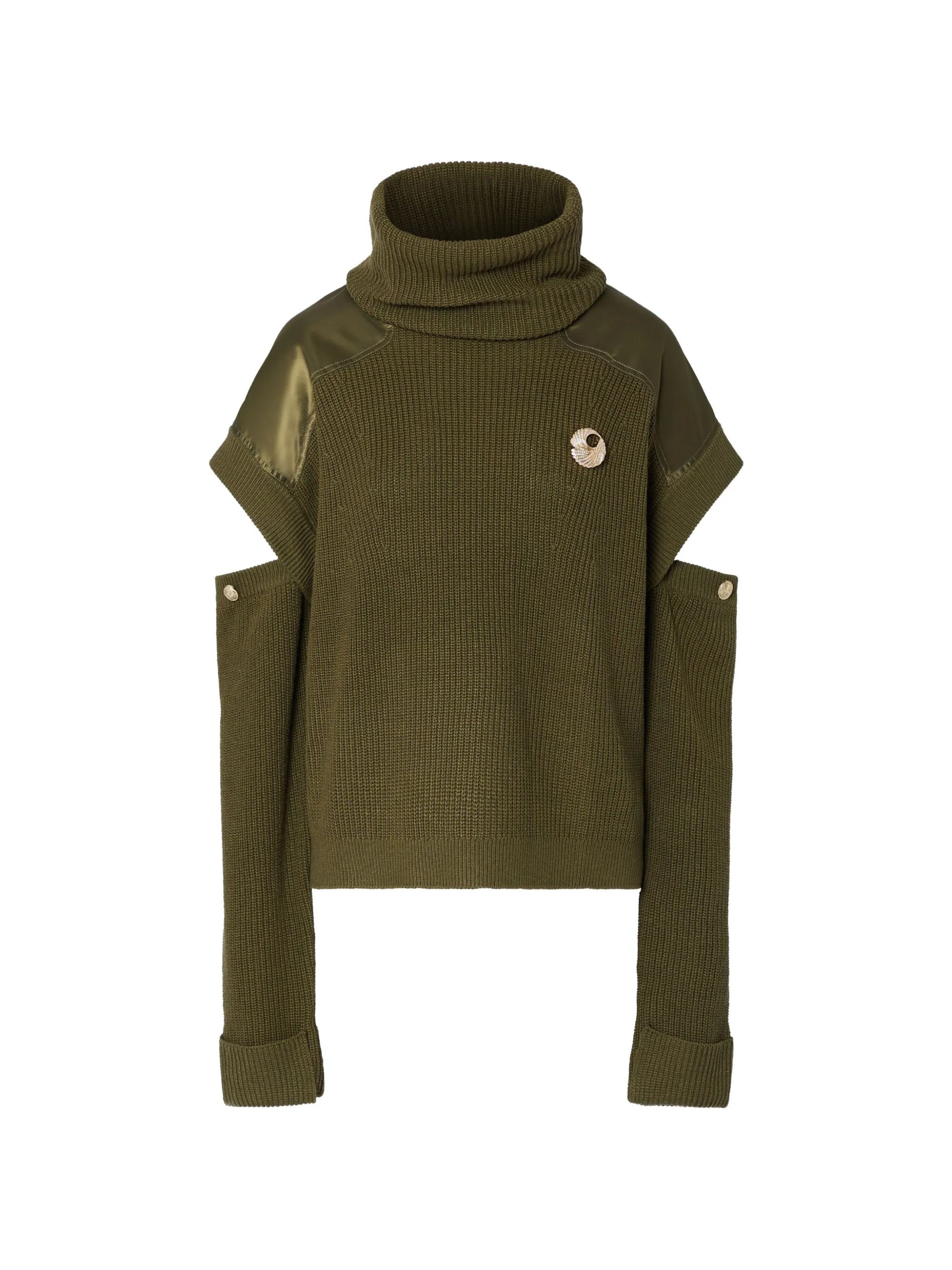 MAGLIA CHIUSA M/L C/ NYLON VERDE #90510 LIU JO Maglieria WF6052MS051 90510