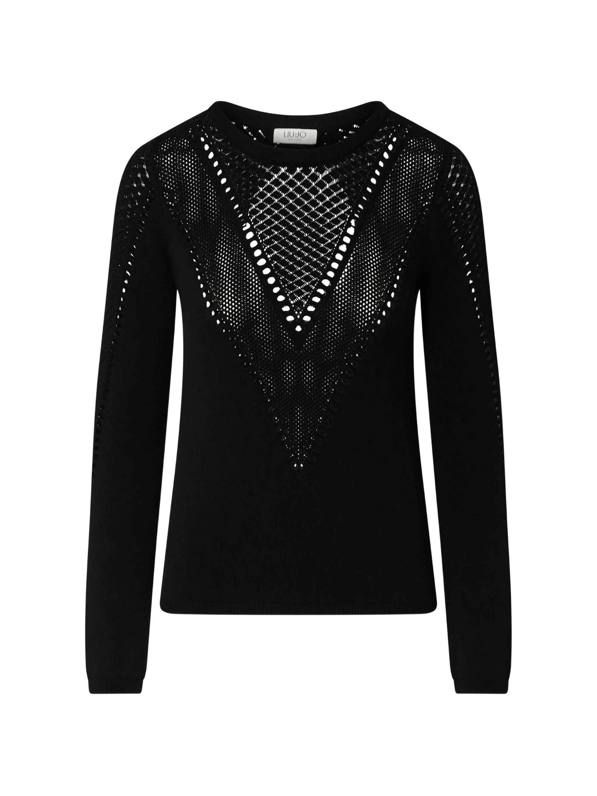 ECS MAGLIA CHIUSA M/L CON OBLÒ NERO #22222 LIU JO Maglieria WF6239MS99E 22222