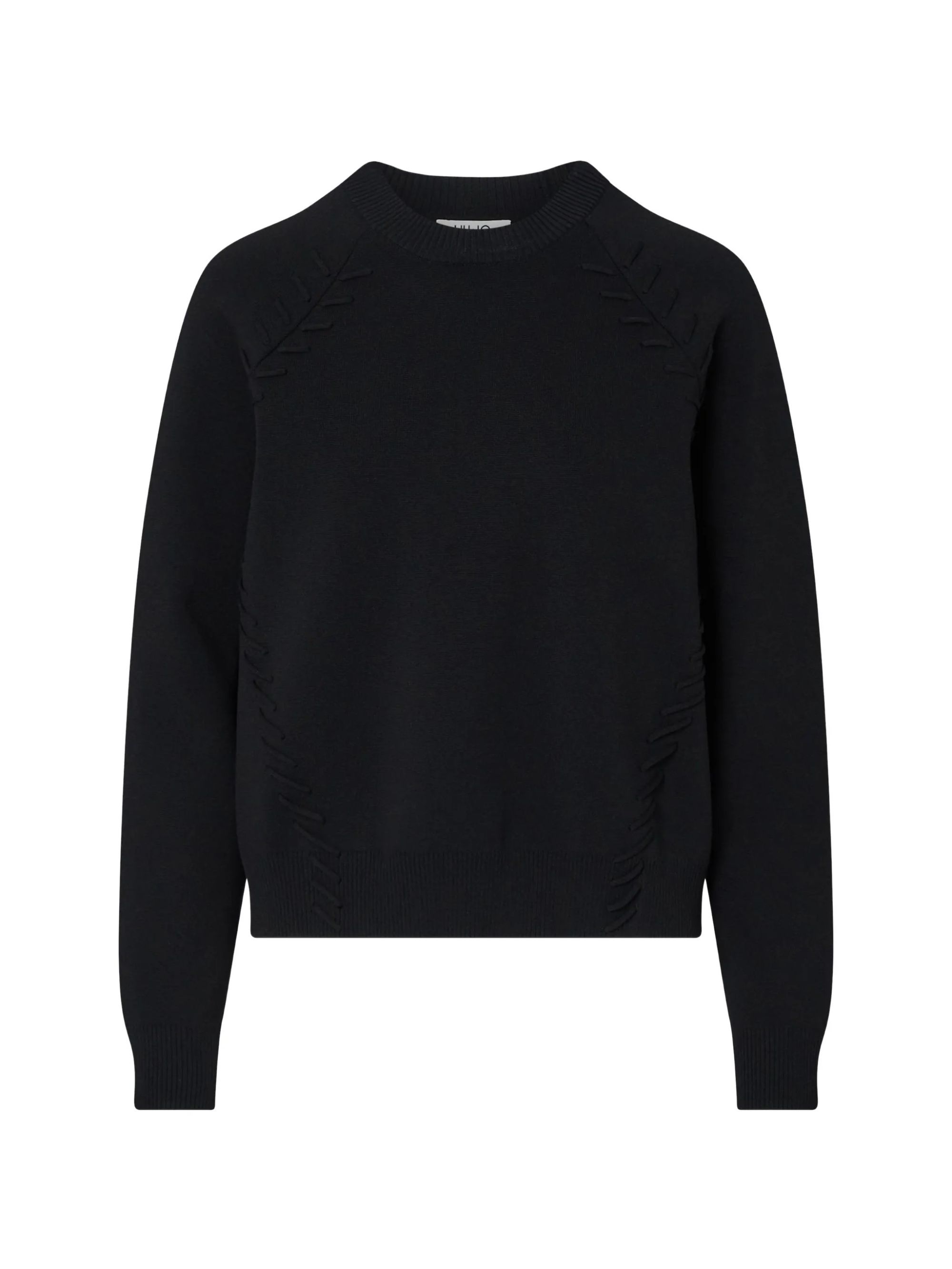 ECS MAGLIA M/L PUNTO STOFFA NERO #22222 LIU JO Maglieria WF6186MS81R 22222