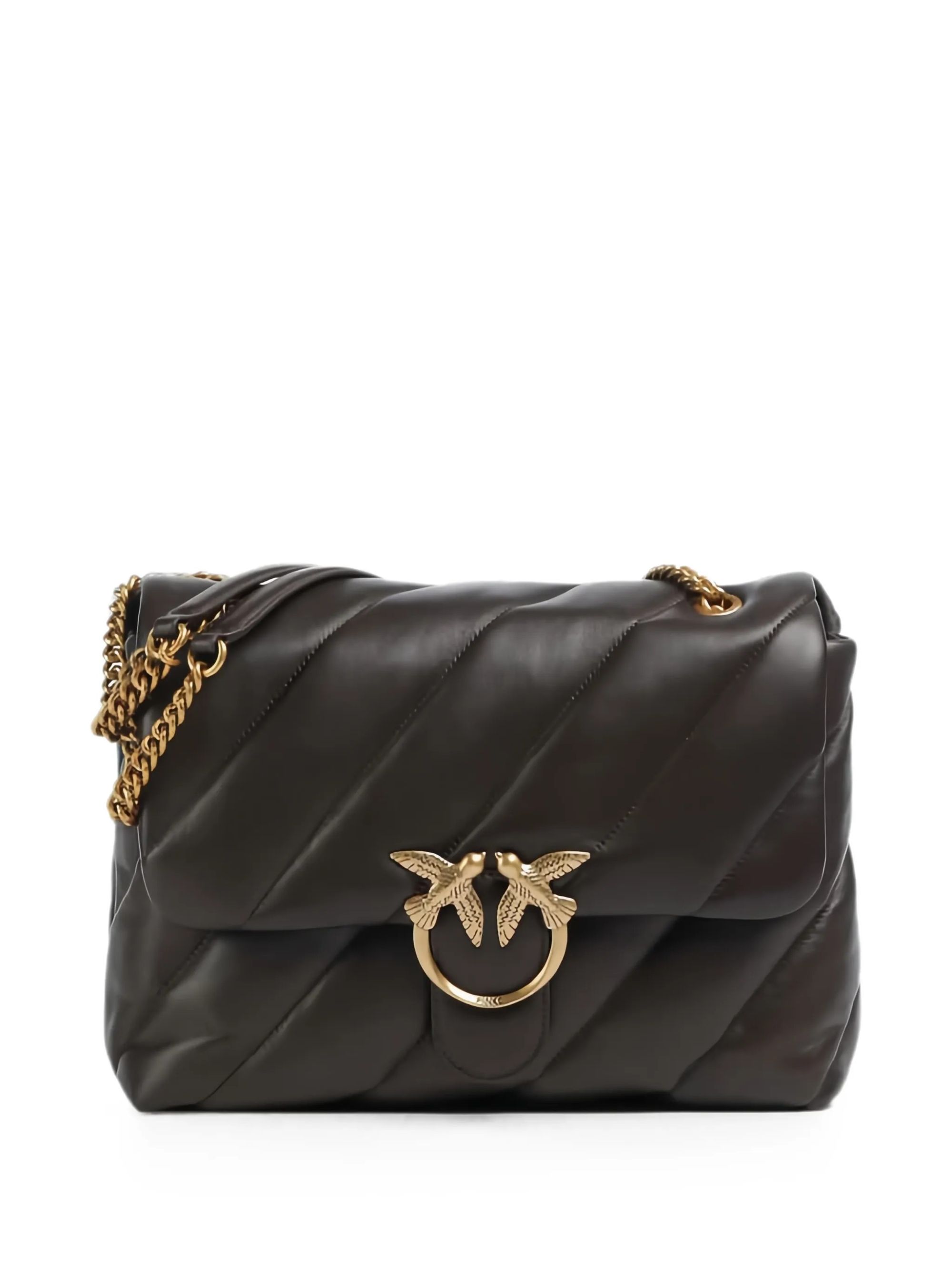 LOVE PUFF BIG CL SHEEP NAPPA MARRONE #M12Q PINKO Borse 100037 A0F2/M12Q