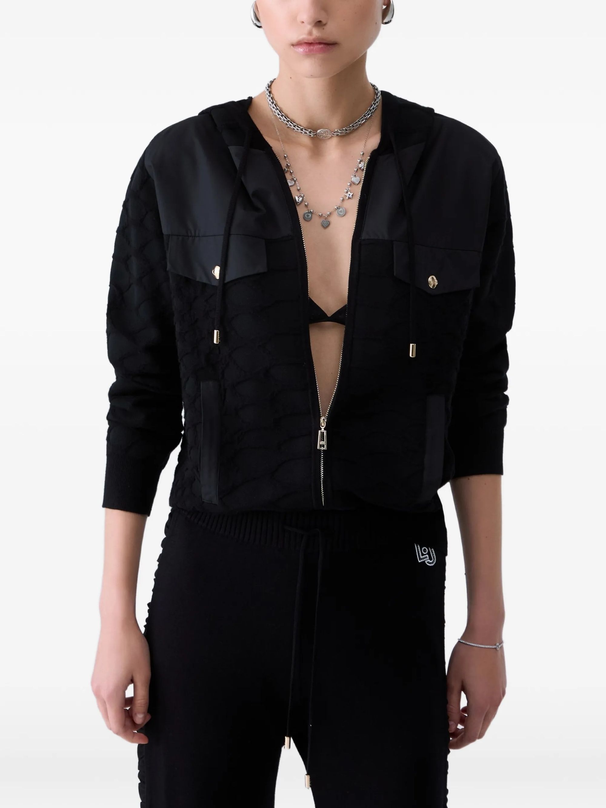 ECS MAGLIA ZIPPATA M/L NERO #22222 LIU JO Maglieria TF6228MS49I 22222