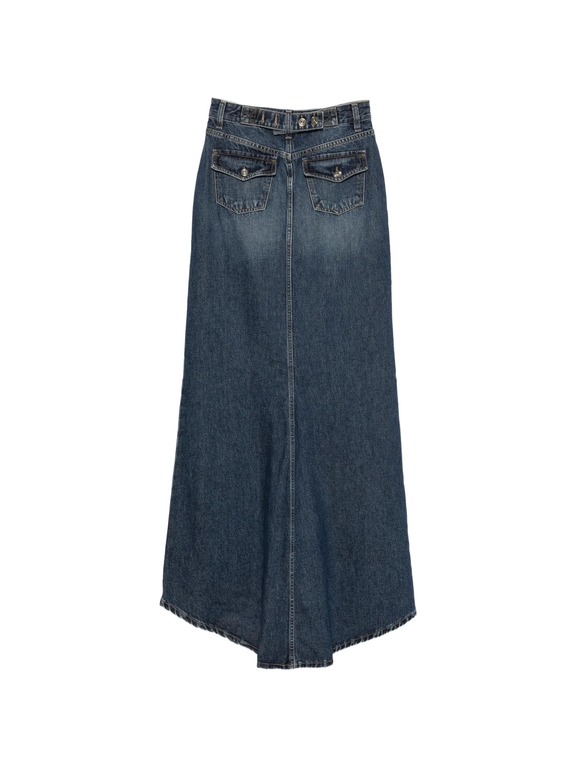 GONNA LUNGA CON SPACCO DEN.BLUE #79158 LIU JO Gonne UF6507D0398 79158