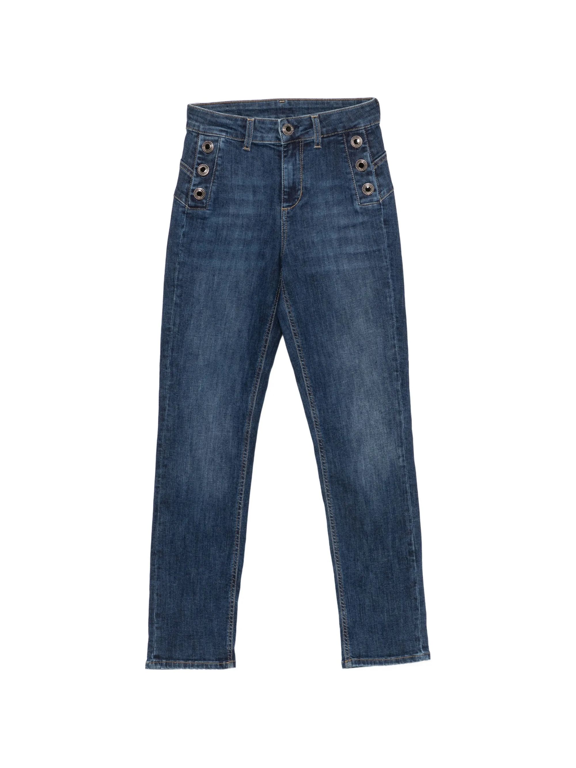 B.UP MONROE BUTTON H.W. DEN.BLUE #79114 LIU JO Trousers UF6094D0328 79114