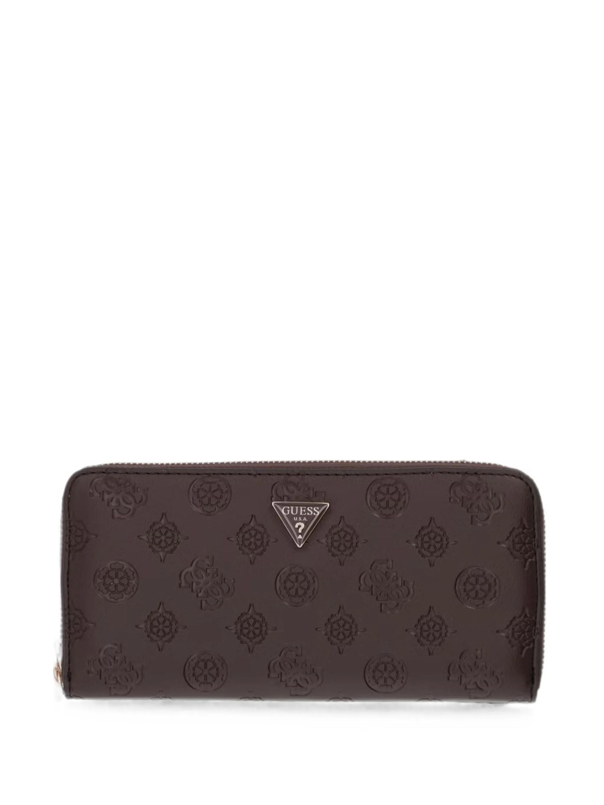DIANA SLG LARGE ZIP AROUND #CHOCOLATE LOGO GUESS  Accessori SWPD97 27146 CYO