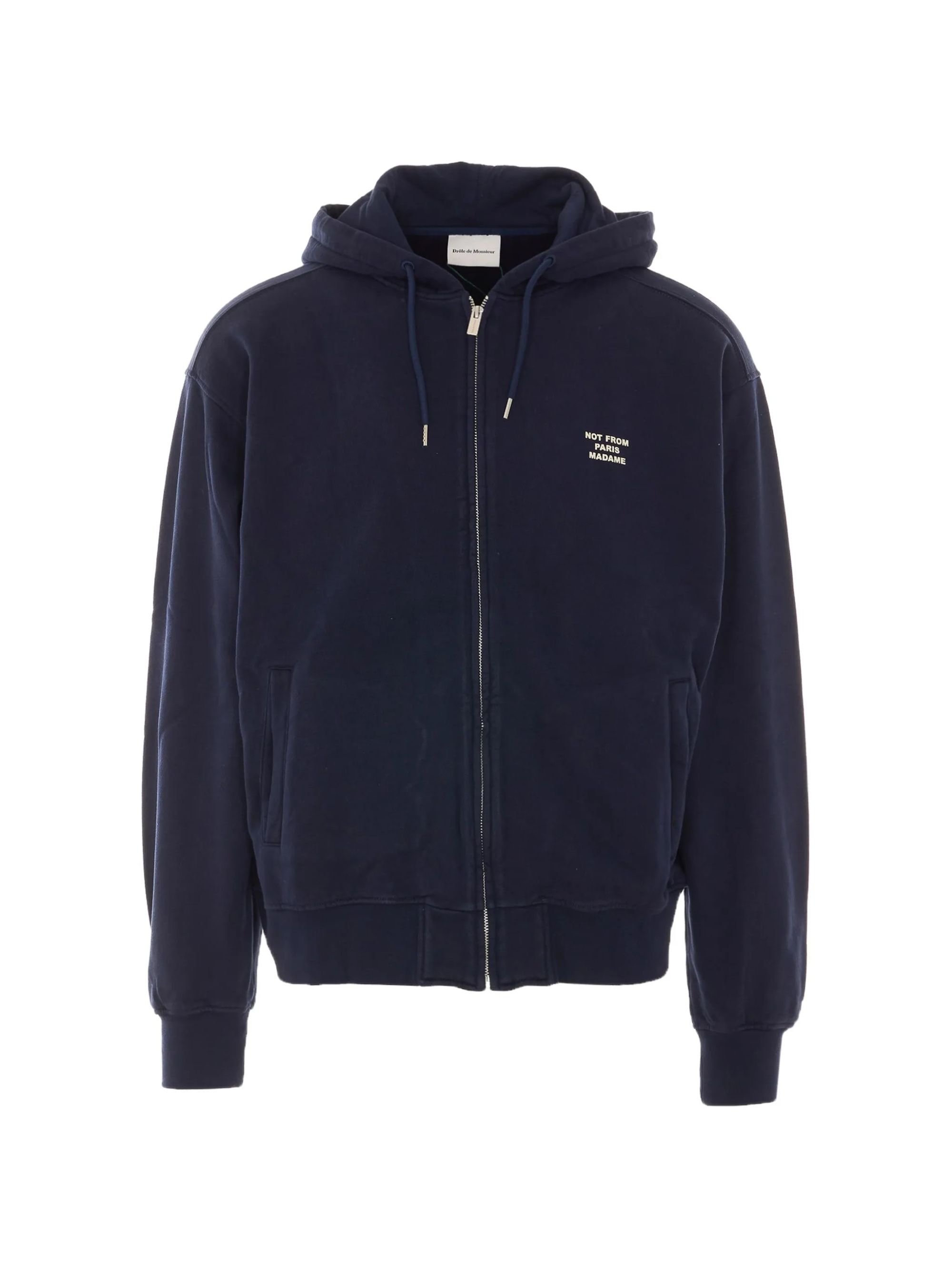 SLOGAN ZIP SWEATSHIRT #NAVY DROLE DE MONSIEUR Sweater PERM HO207 CO312 NY