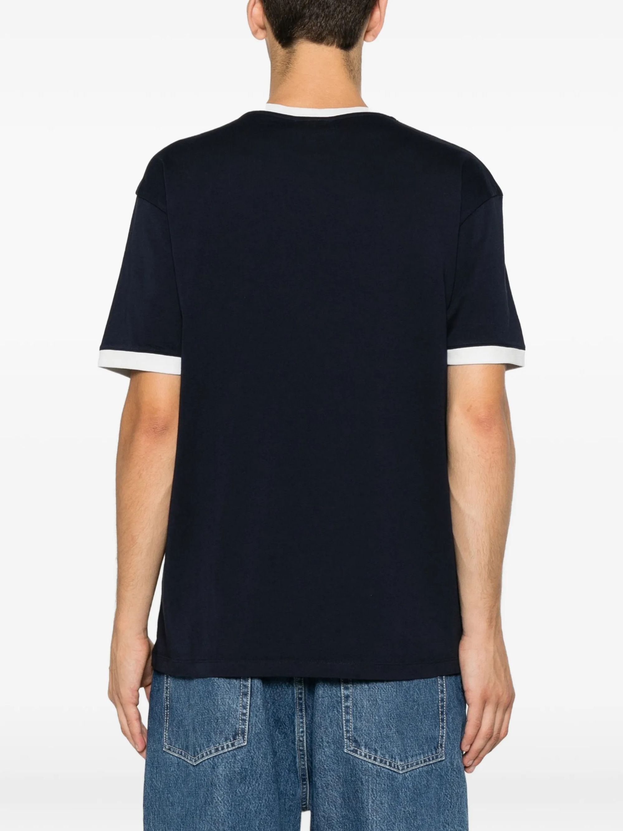 CONTRASTED SLOGAN T-SHIRT #NAVY DROLE DE MONSIEUR T-shirt PERM TS339 CO311 NY