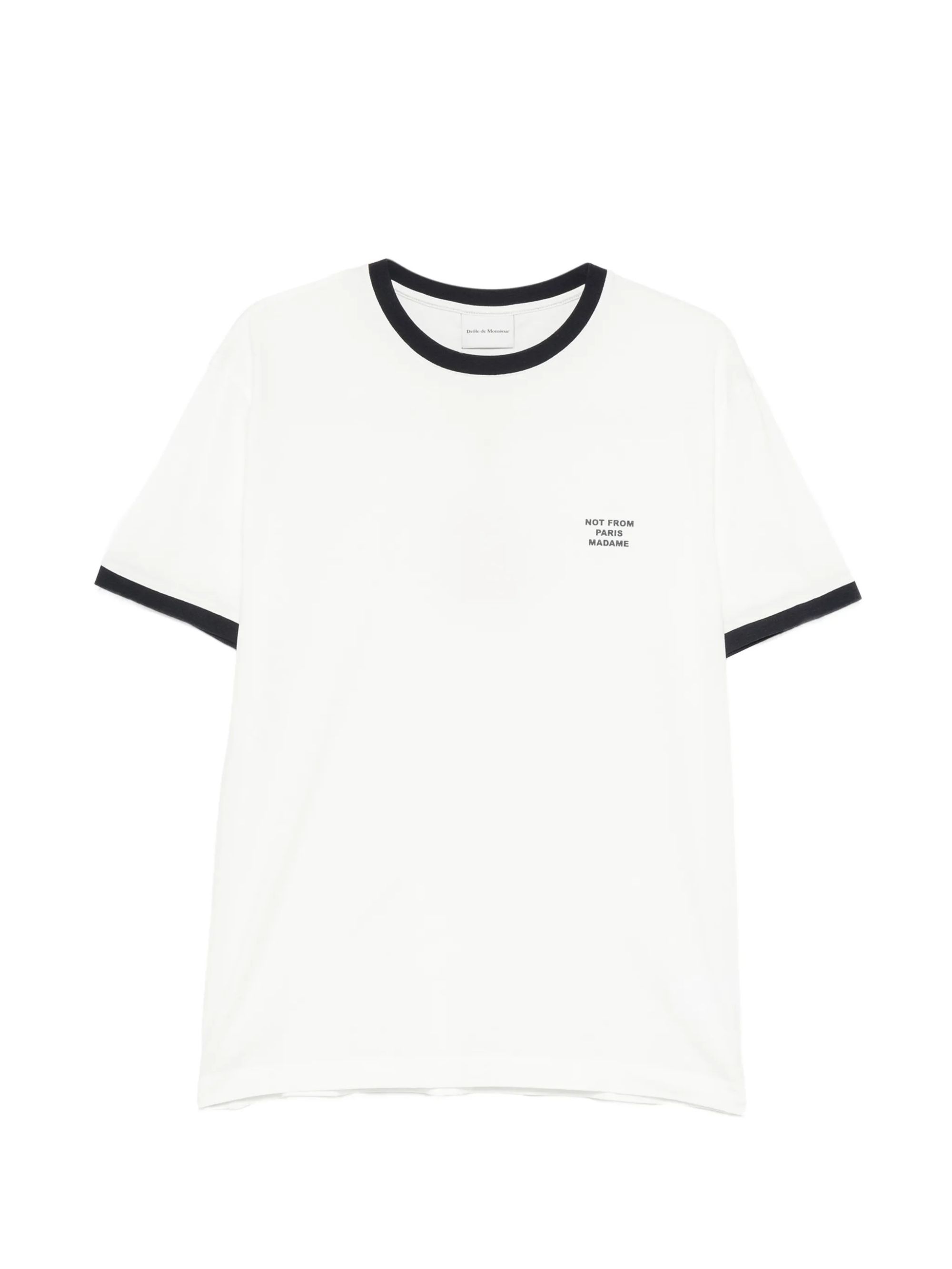 CONTRASTED SLOGAN T-SHIRT #OFF WHITE DROLE DE MONSIEUR T-shirt PERM TS339 CO311 OW