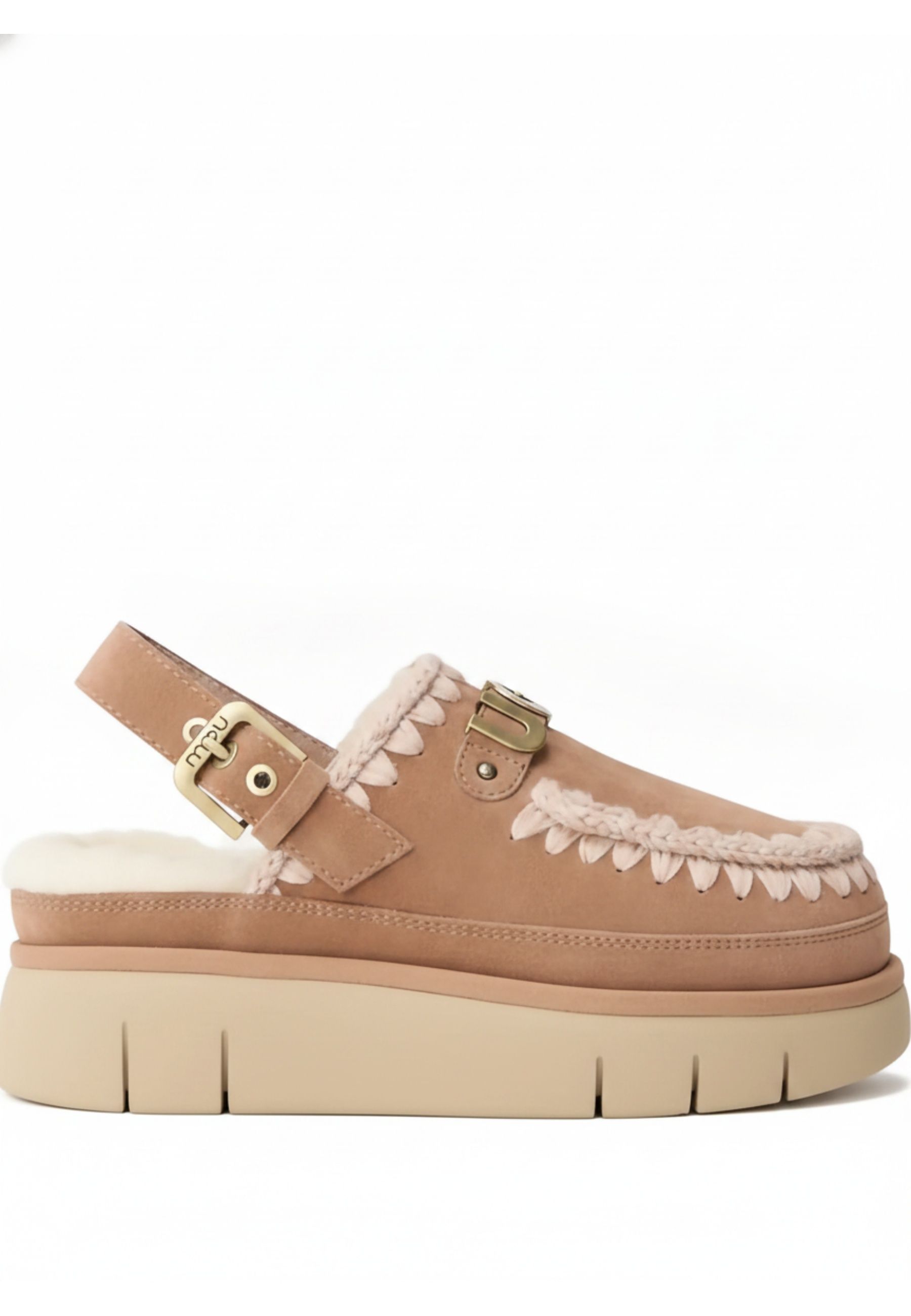BOUNCE CLOG BACK STRAP LETTER PINK BROWN #PKBRO MOU Scarpe MU.FW531026A