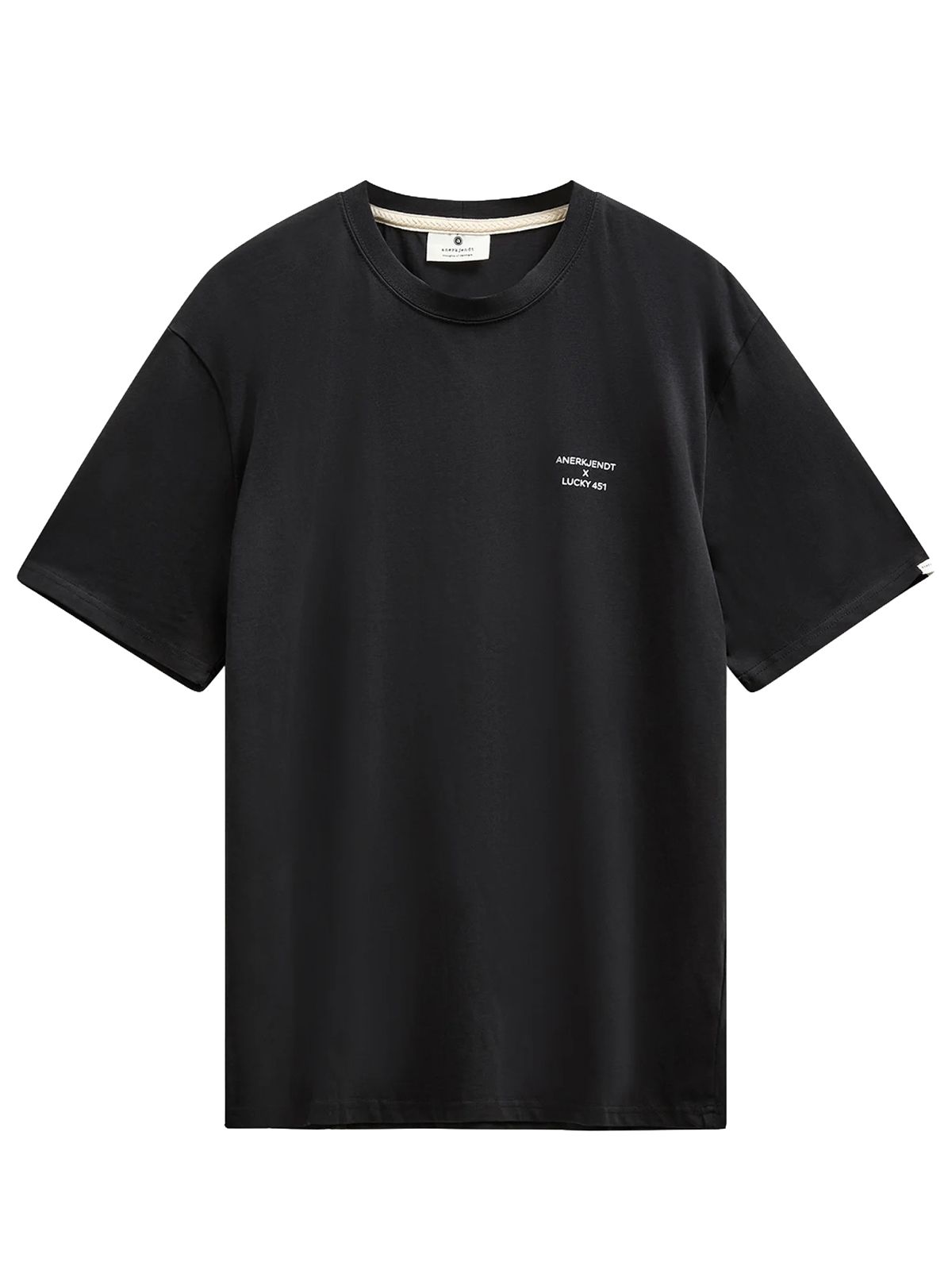 AKVILLADS FACES SS TEE CAVIAR #0000 ANERKJENDT T-shirt 902699