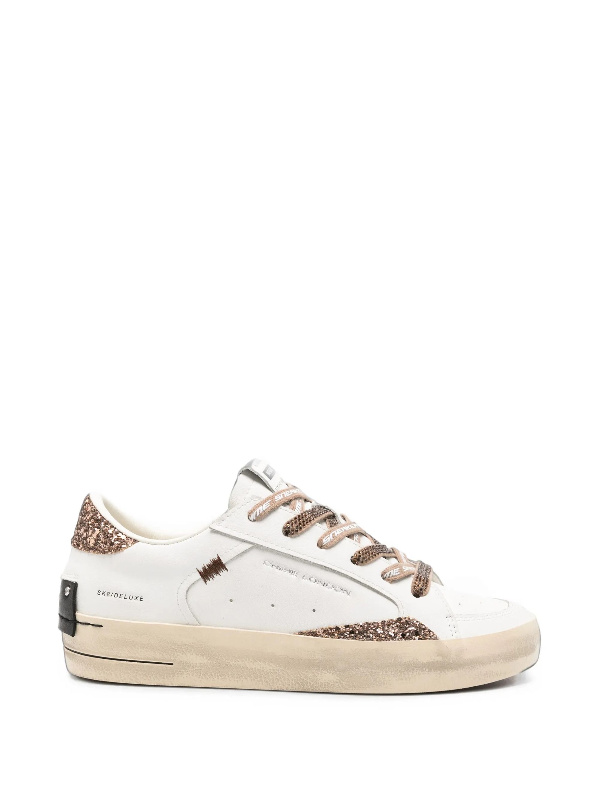 SK8 DELUXE WHITE #10 CRIME LONDON Scarpe 23104