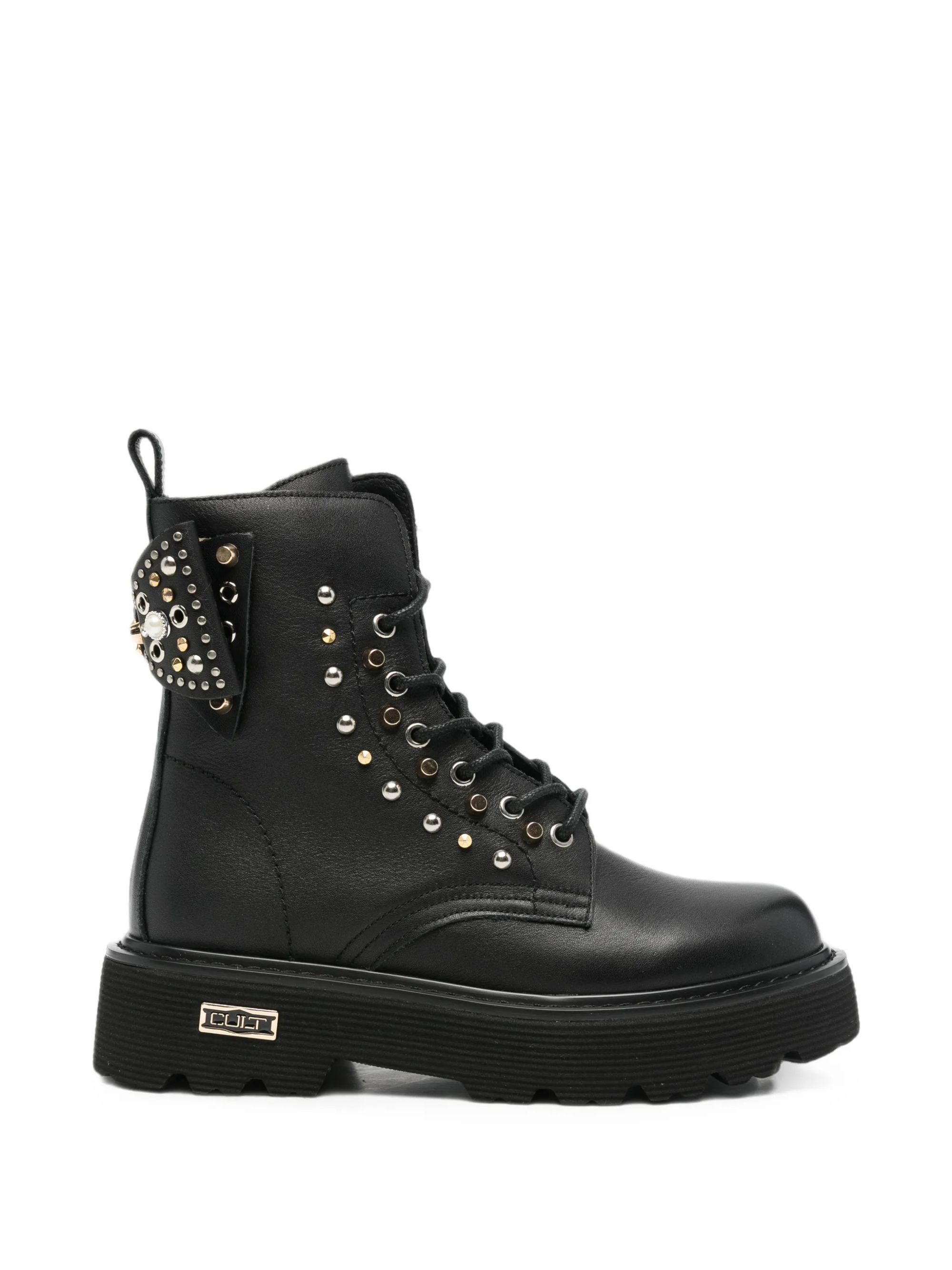 SLASH 4822 MID LEATHER #BLACK/SILVER/GOLD STUDS CULT Scarpe CLW482200