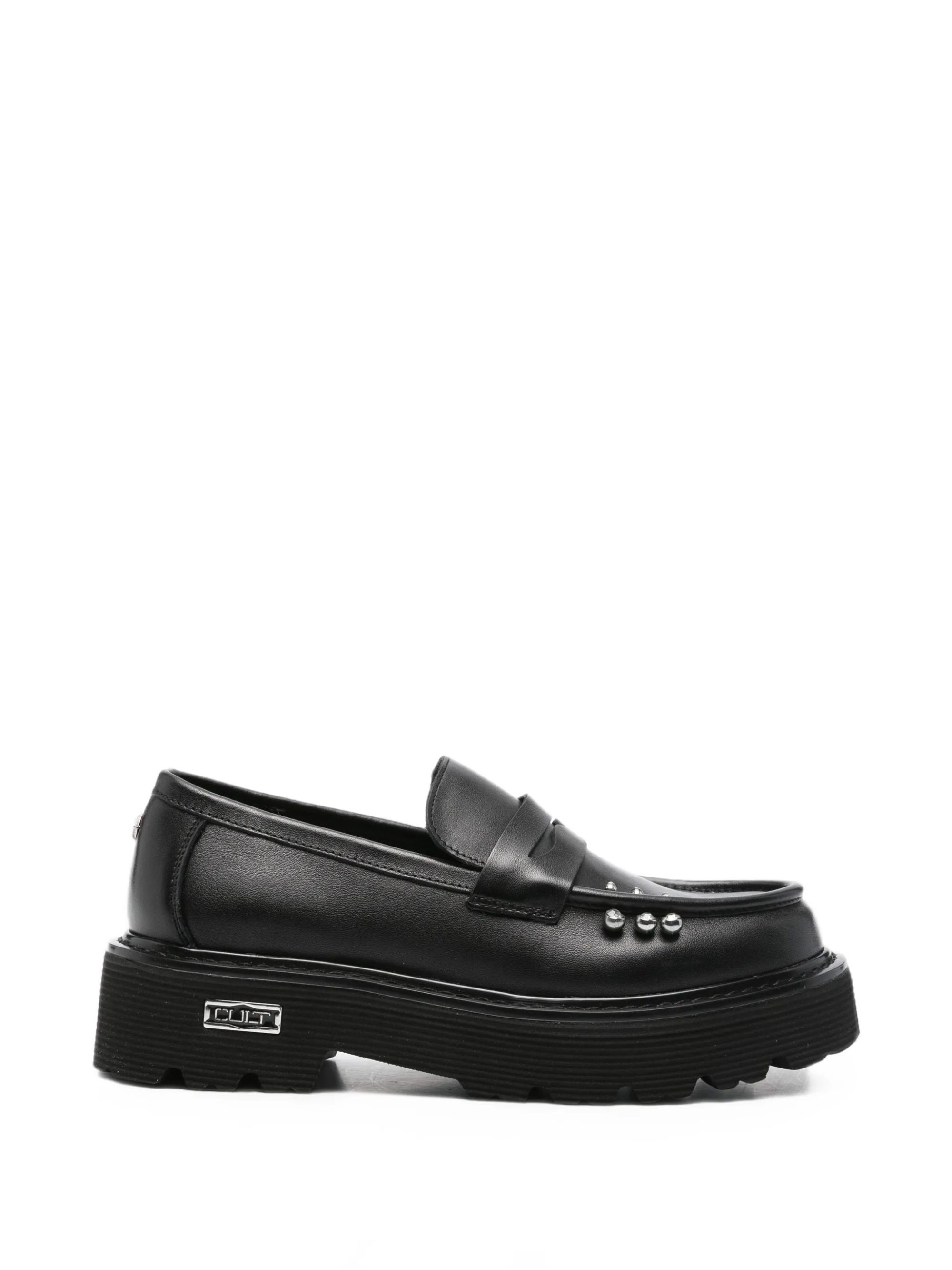 SLASH 4818 MOC W LEATHER #BLACK/CRYSTAL STRASS CULT Scarpe CLW481800