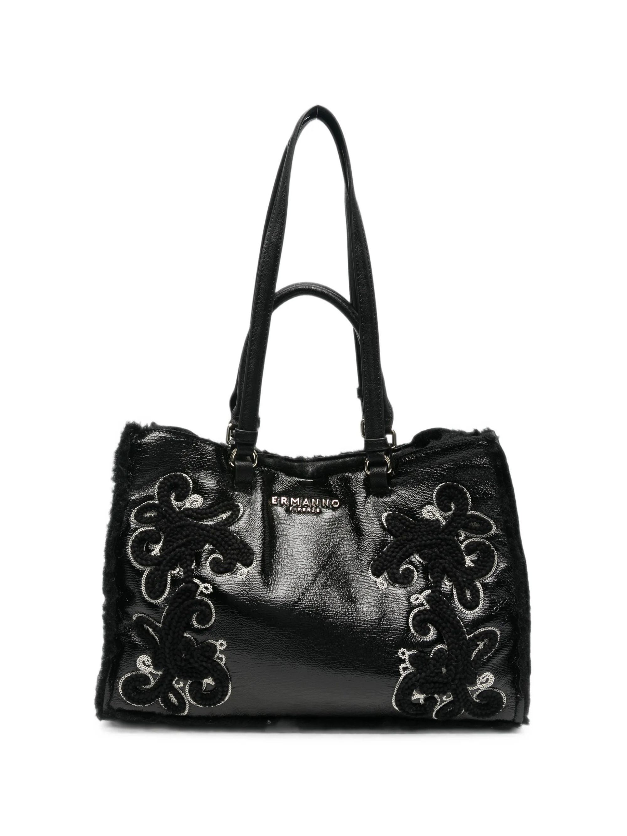 SMALL TOTE BARBARA SHINY #BLACK ERMANNO FIRENZE Borse 12402249