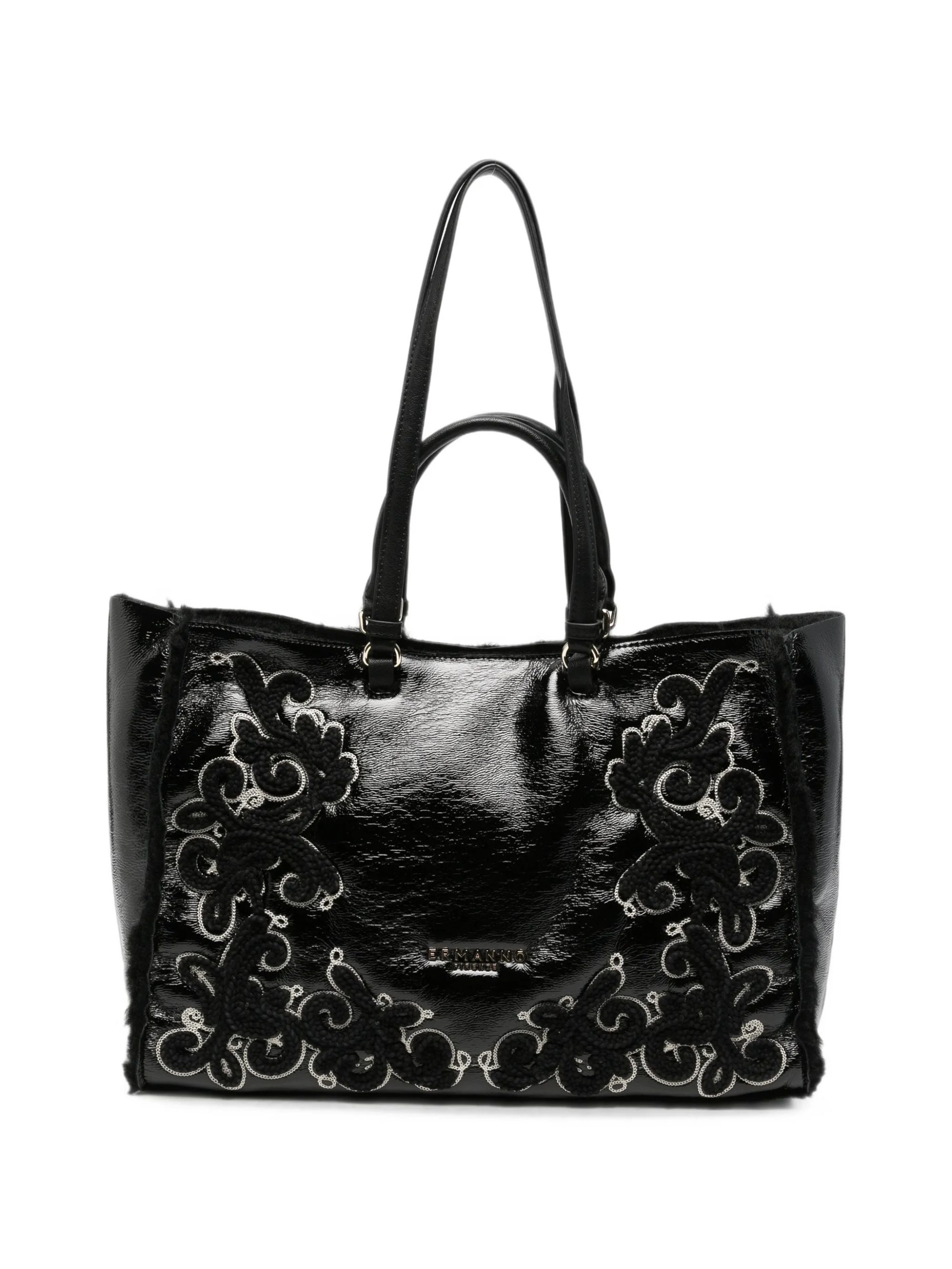 LARGE TOTE BARBARA SHINY #BLACK ERMANNO FIRENZE Borse 12402248