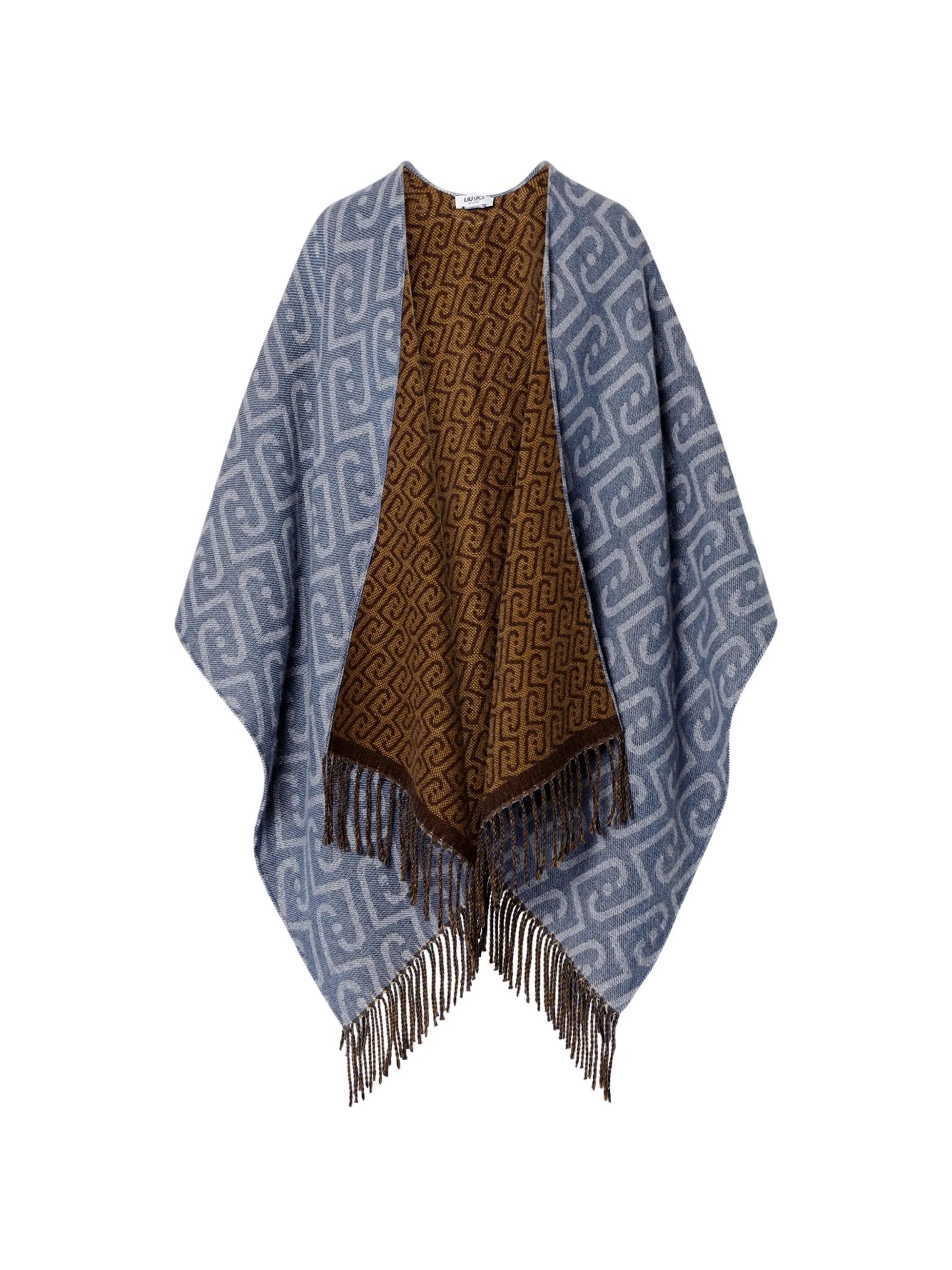 PONCHO DOUBLE NEW LOGO CHAIN DENIM #00737 LIU JO Capispalla 2F6039T2742 00737