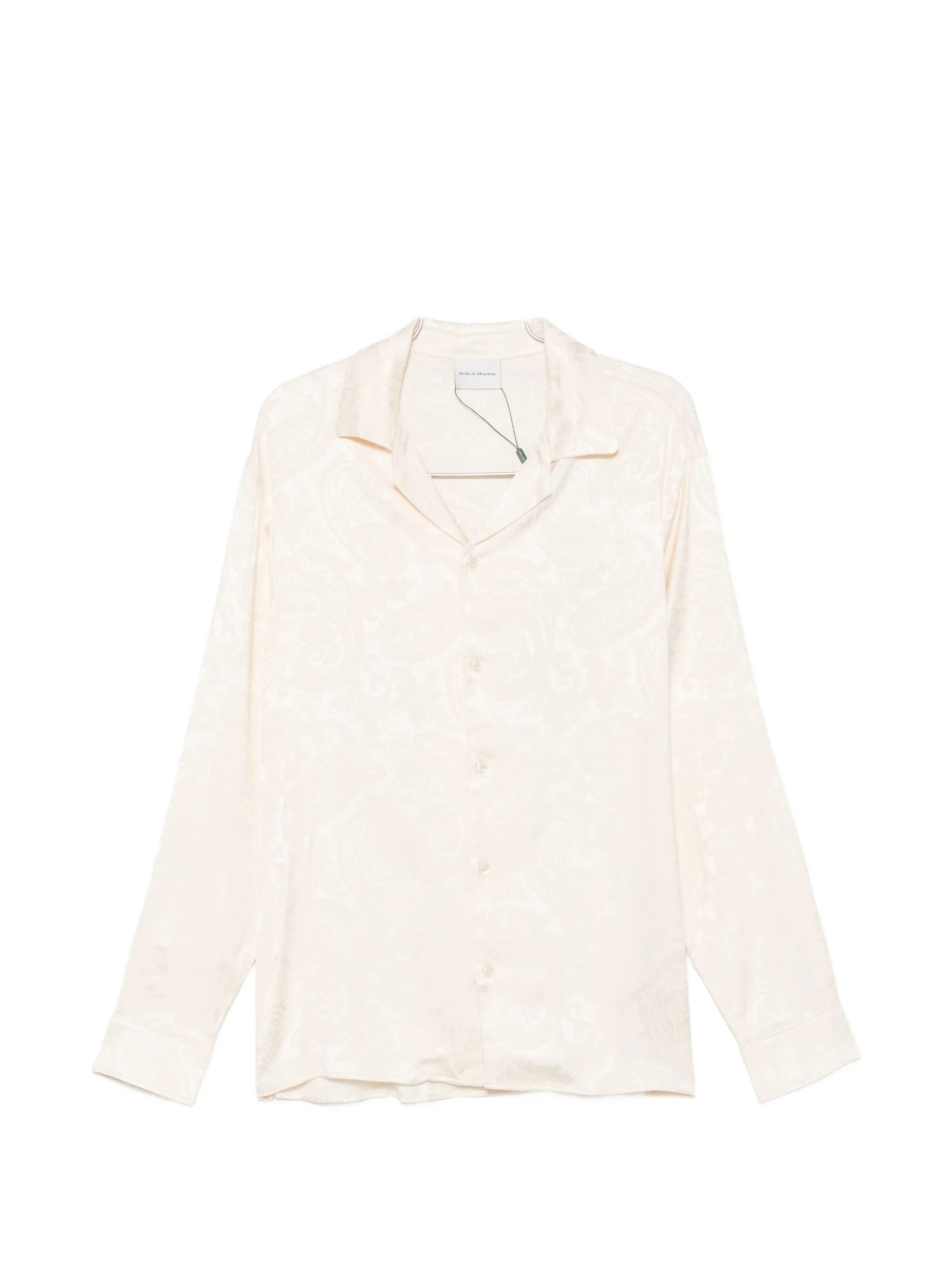 LONG SLEEVE JACQUARD PAISLEY SHIRT #LIGHT BEIGE DROLE DE MONSIEUR Shirt L SH234 VI036 LBG