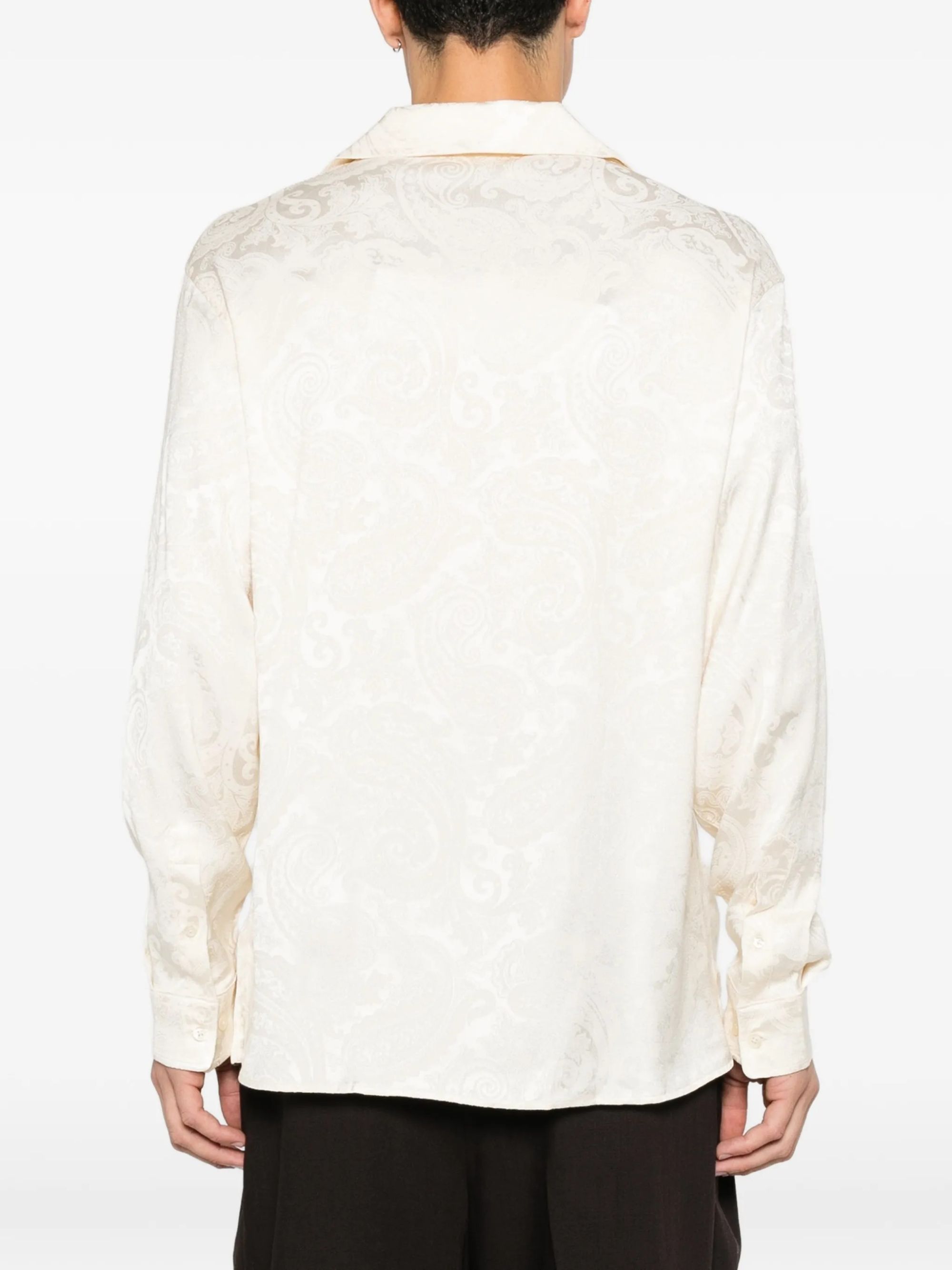 LONG SLEEVE JACQUARD PAISLEY SHIRT #LIGHT BEIGE DROLE DE MONSIEUR Shirt L SH234 VI036 LBG
