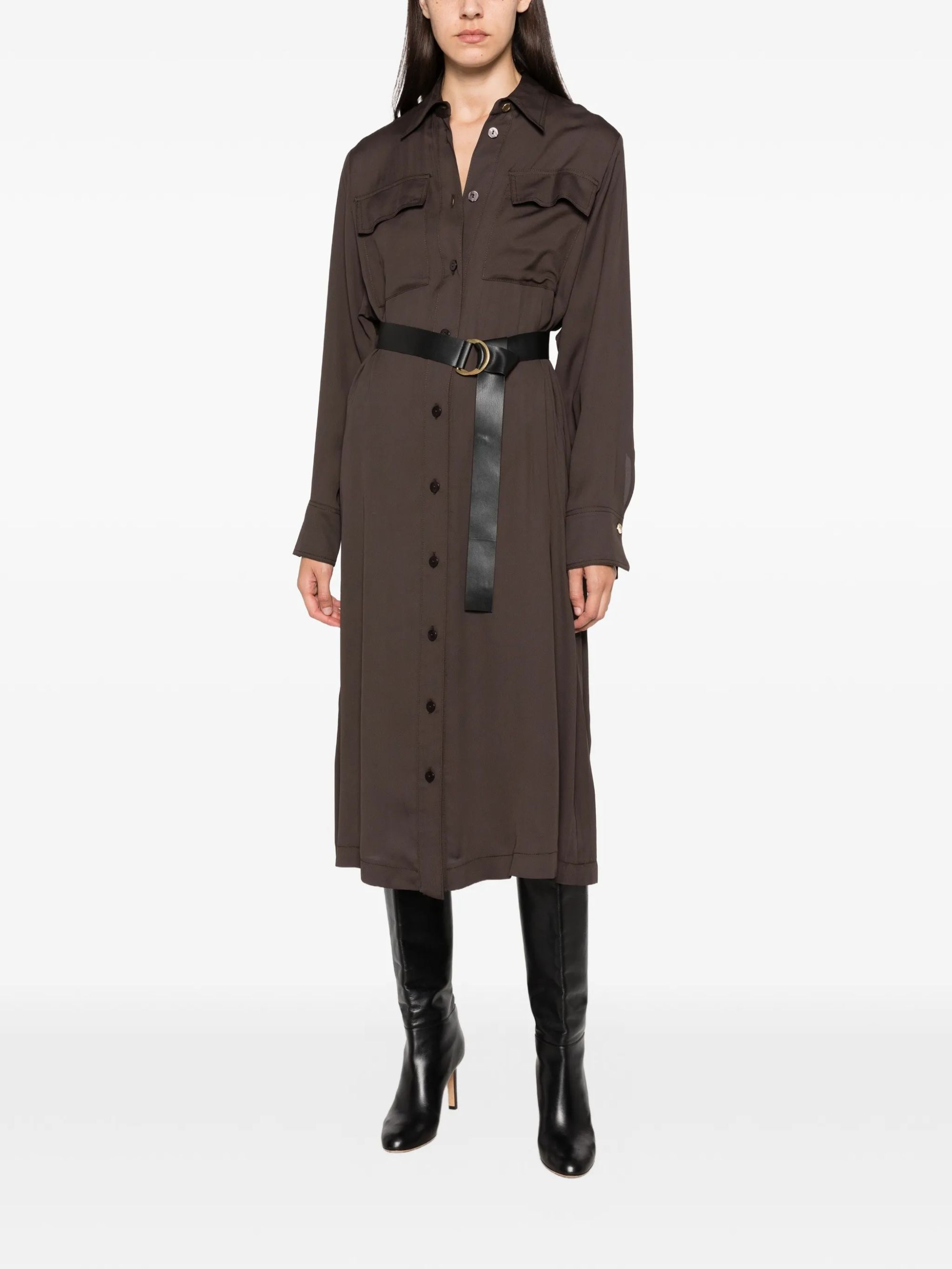 VESTITO #DARK COFFE IMPERIAL Dress AFENMJY