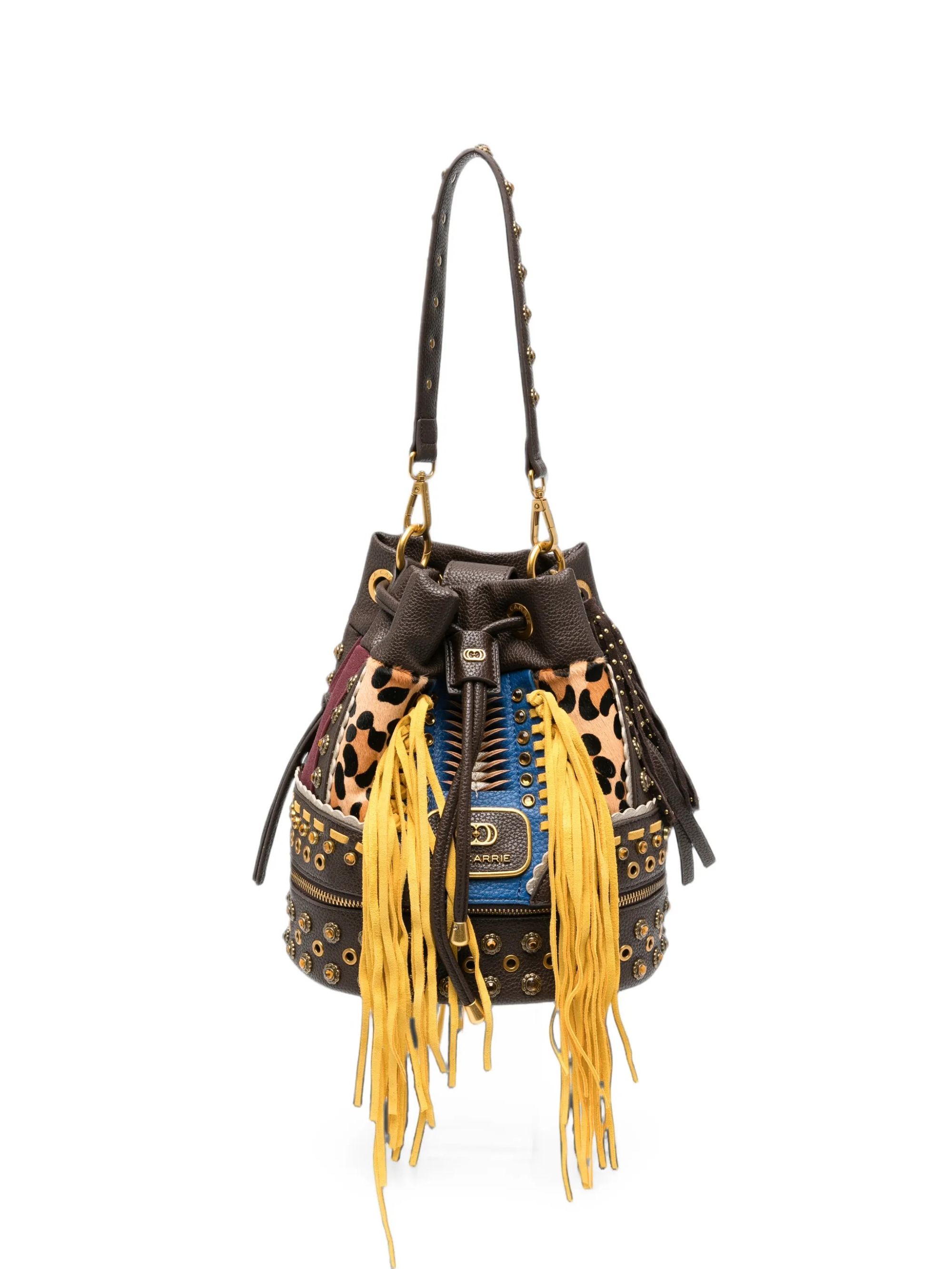 JUNGLE BUCKET SUEDE+HORSE PU #MULTI BURGUNDY LA CARRIE Borse 162P-EM-214-SHP