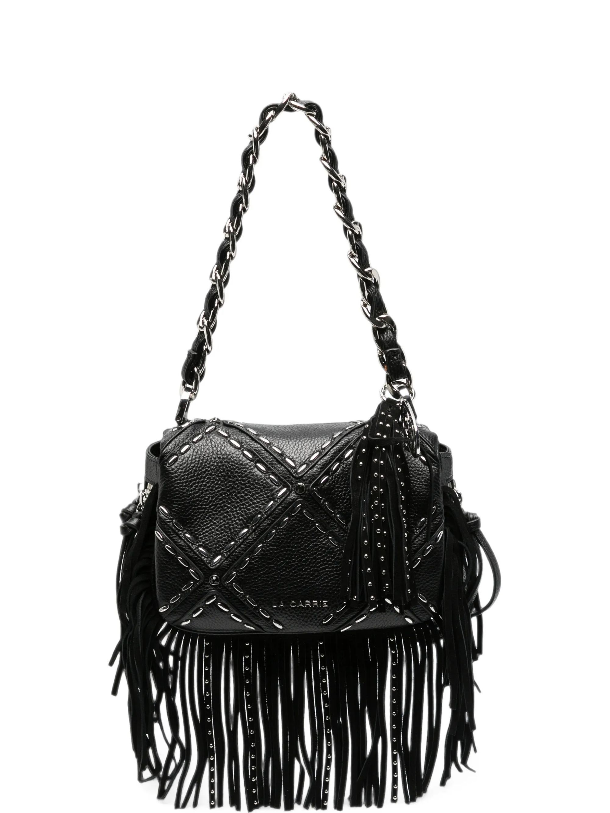ROCK SMALL ISABEL TUMBLED #BLACK LA CARRIE Borse 162P-BS-456-TBL