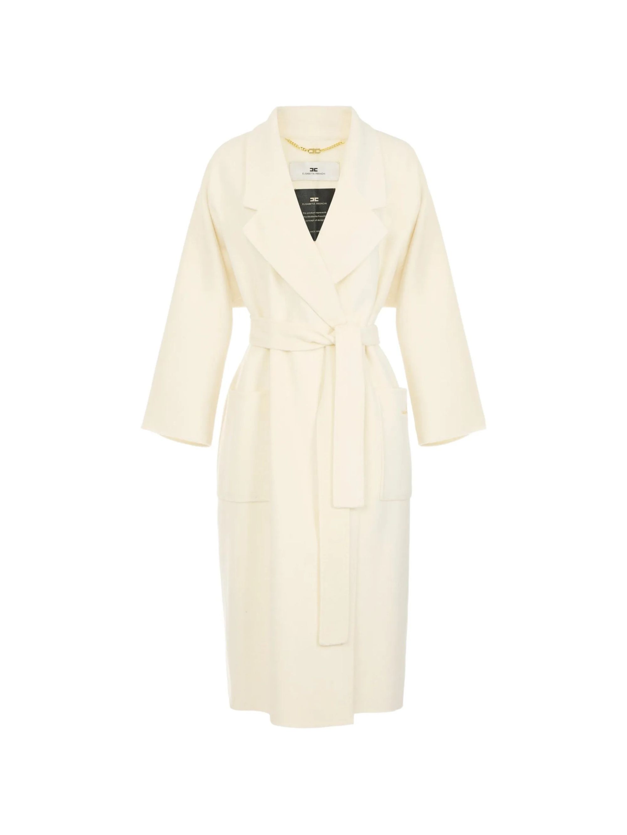 CAPPOTTO CON CINTURA BURRO #193 ELISABETTA FRANCHI Outerwear CP01D66E2