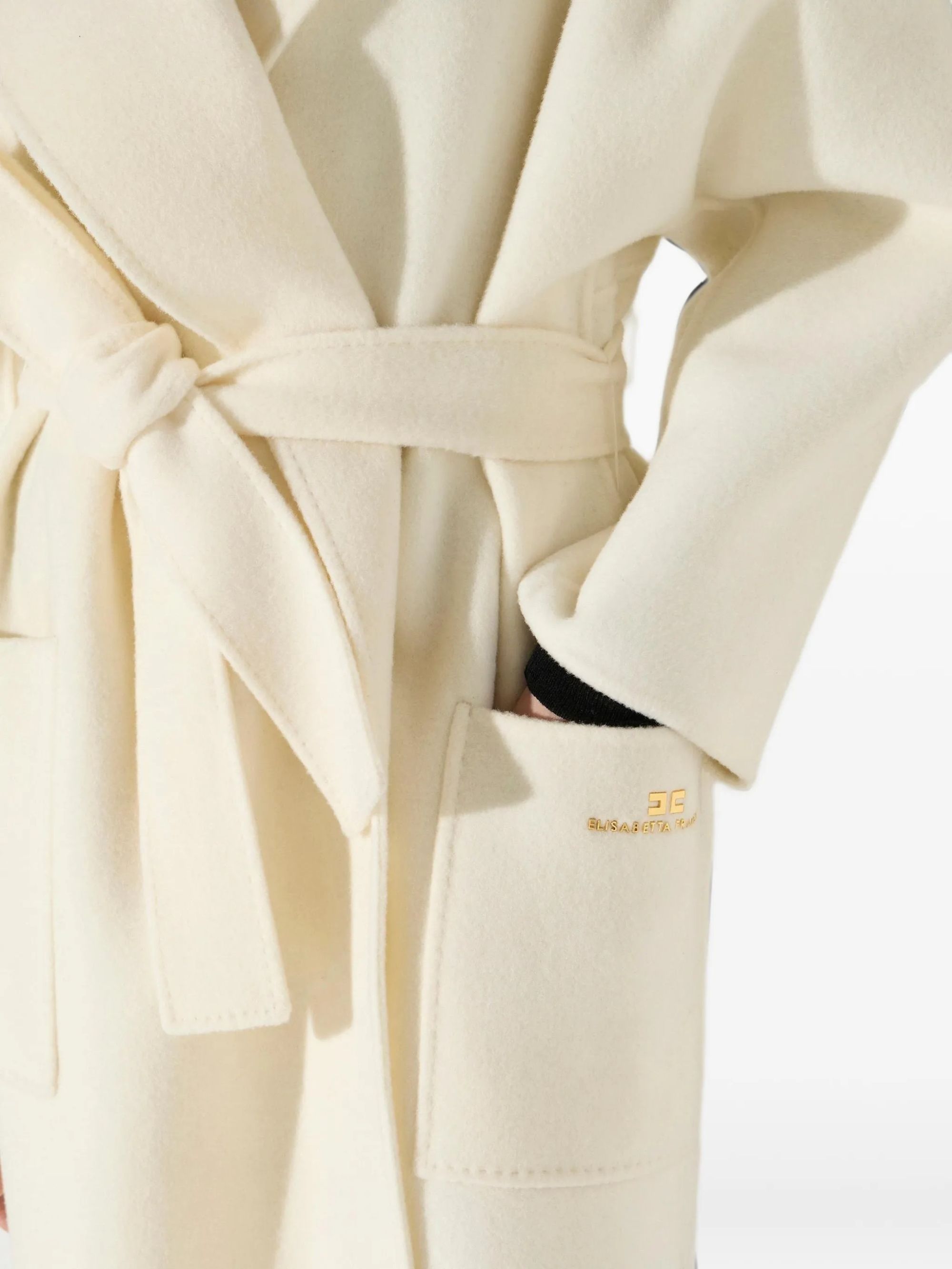 CAPPOTTO CON CINTURA BURRO #193 ELISABETTA FRANCHI Outerwear CP01D66E2