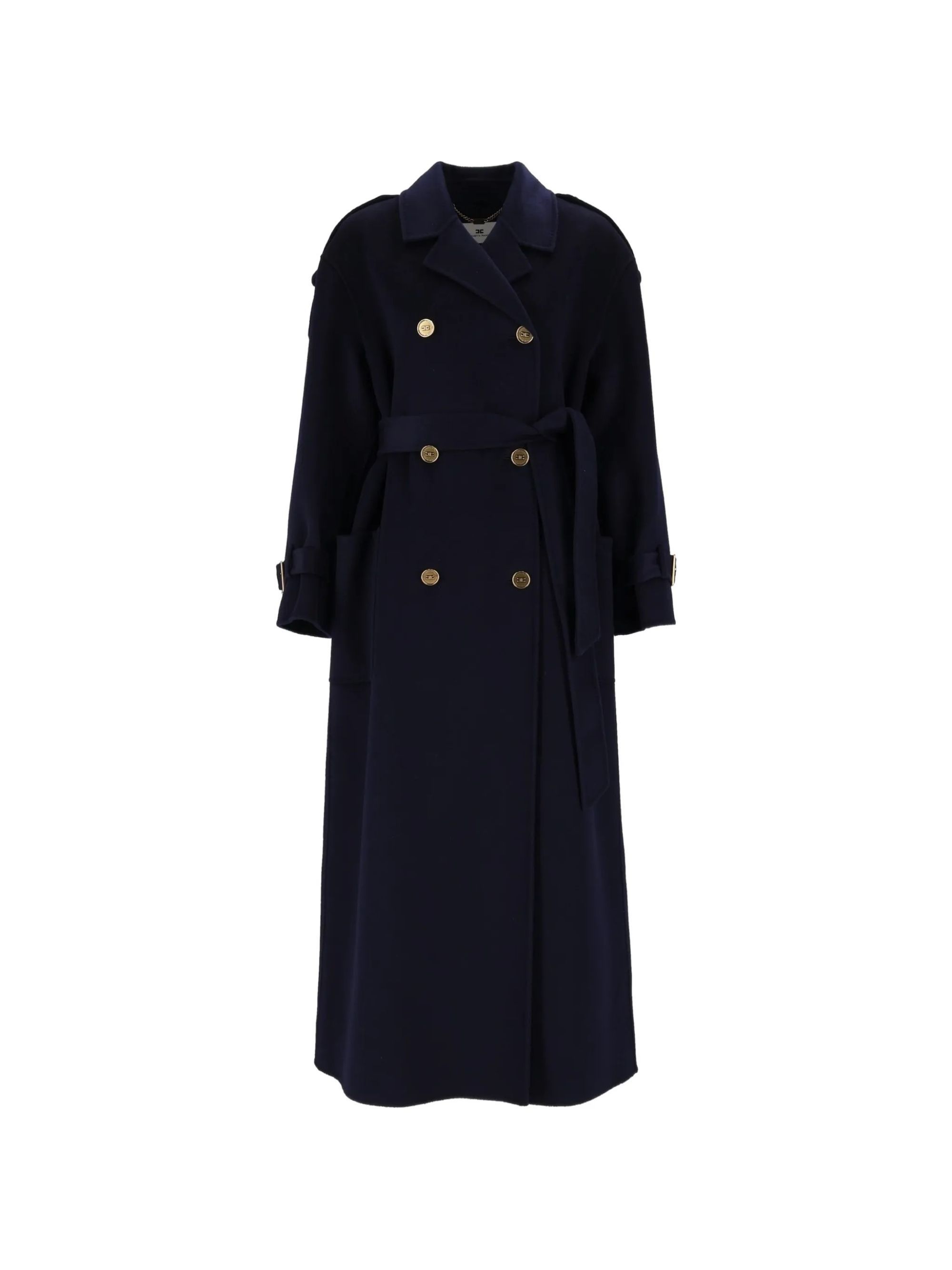 CAPPOTTO CON CINTURA BLU NOTTE #H88 ELISABETTA FRANCHI Outerwear CP02D66E2