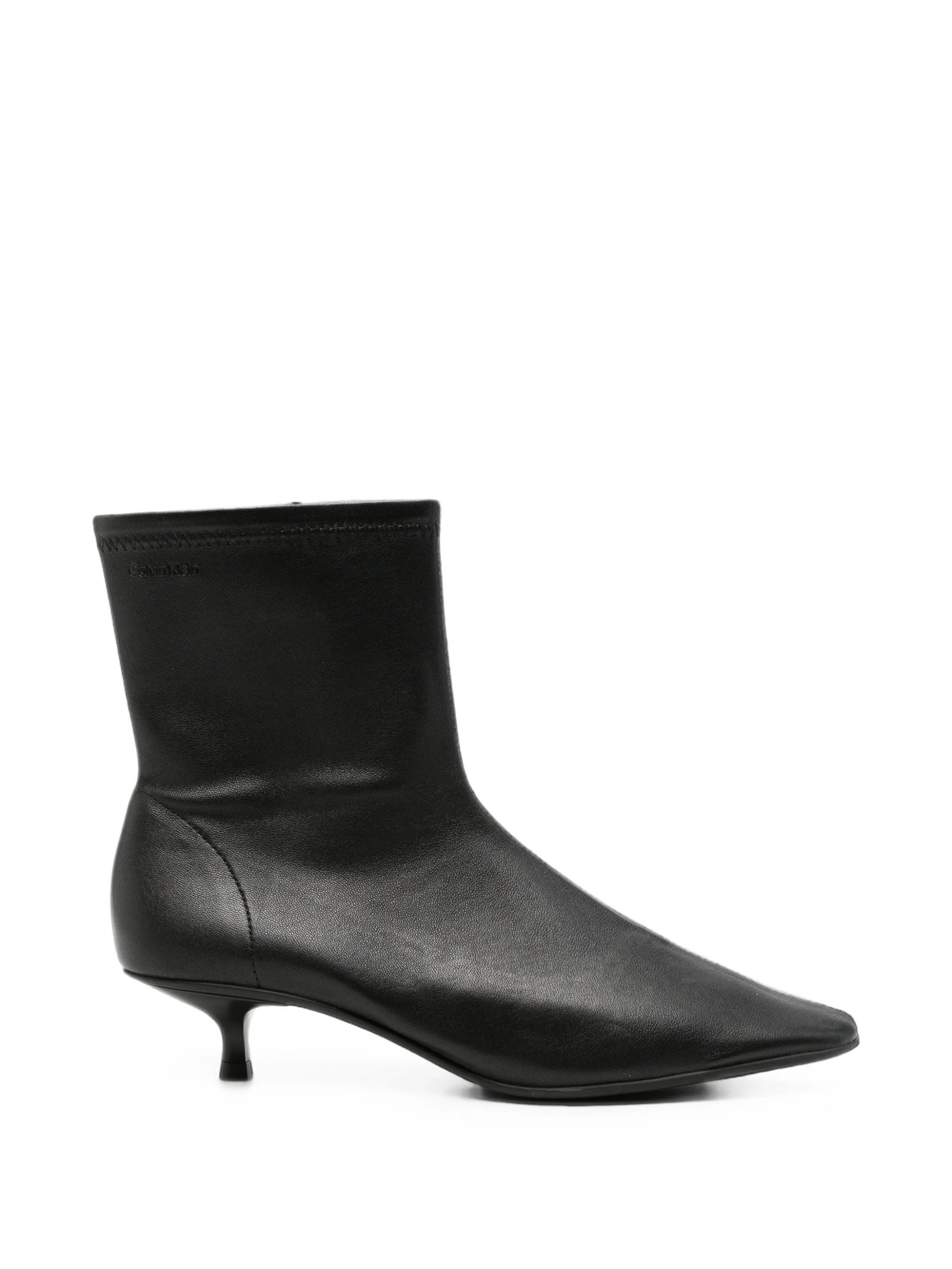 ROUND KITT HEEL ANKLE BOOT NAPPA #0GJ CALVIN KLEIN  Shoes HW0HW03169