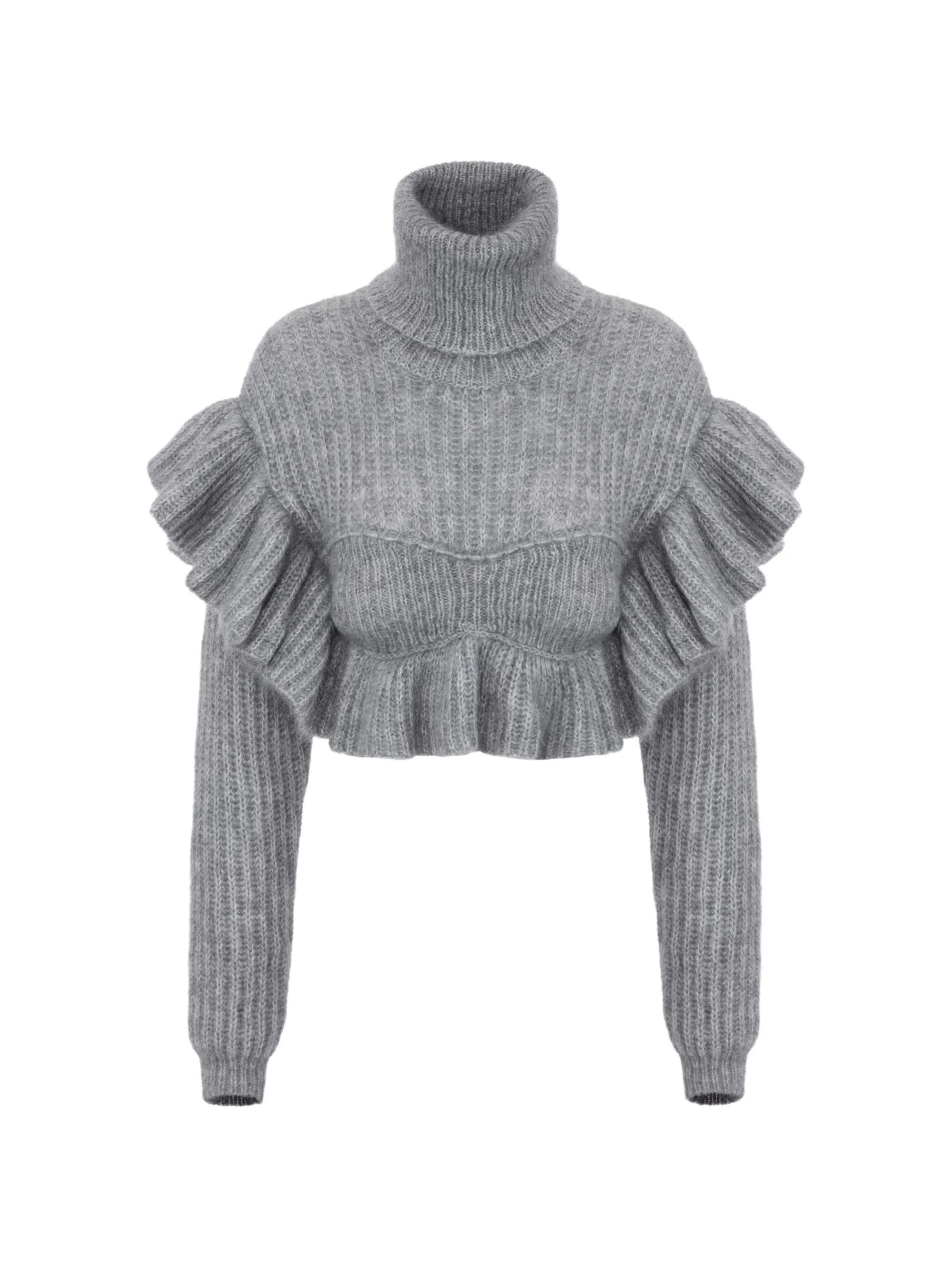 MAGLIA TRICOT GRIGIO MELANGE #431 ELISABETTA FRANCHI Maglieria MK43T67E2