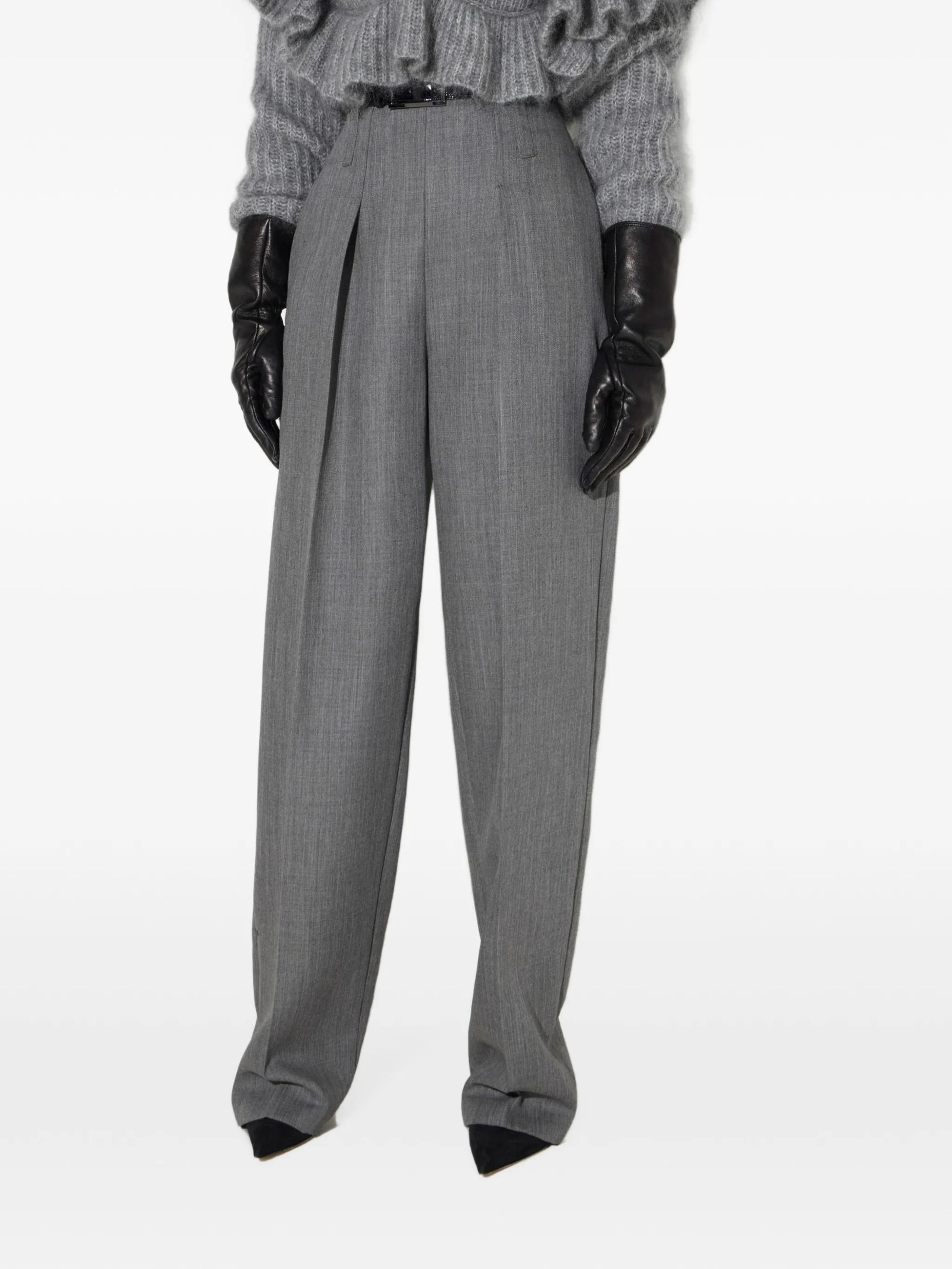 PANTALONE CON CINTURA GRIGIO MELANGE #431 ELISABETTA FRANCHI Trousers PA22367E2