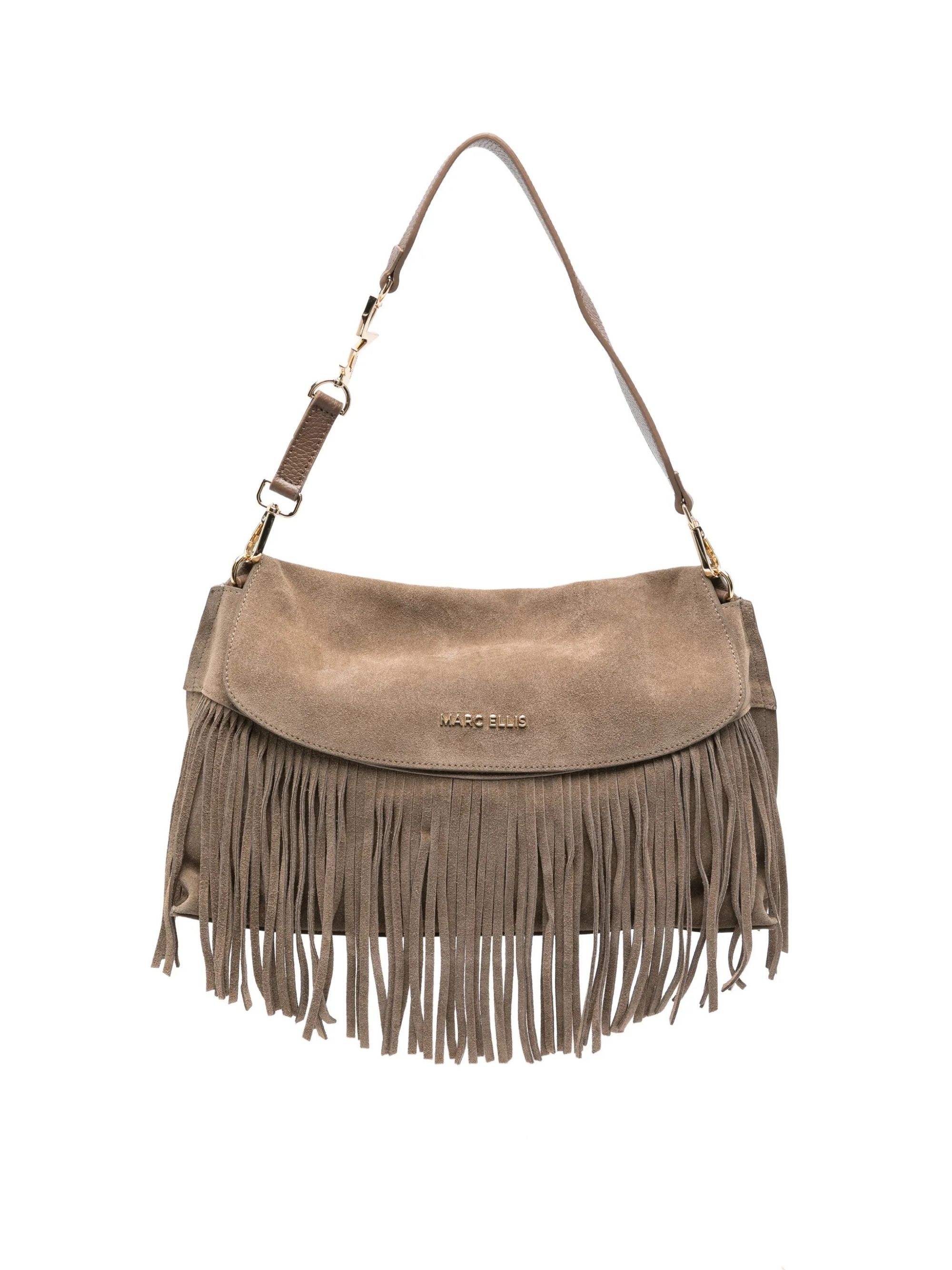 HANDBAG #DARK TAUPE / GOLD MARC ELLIS Borse DAKOTA L CM