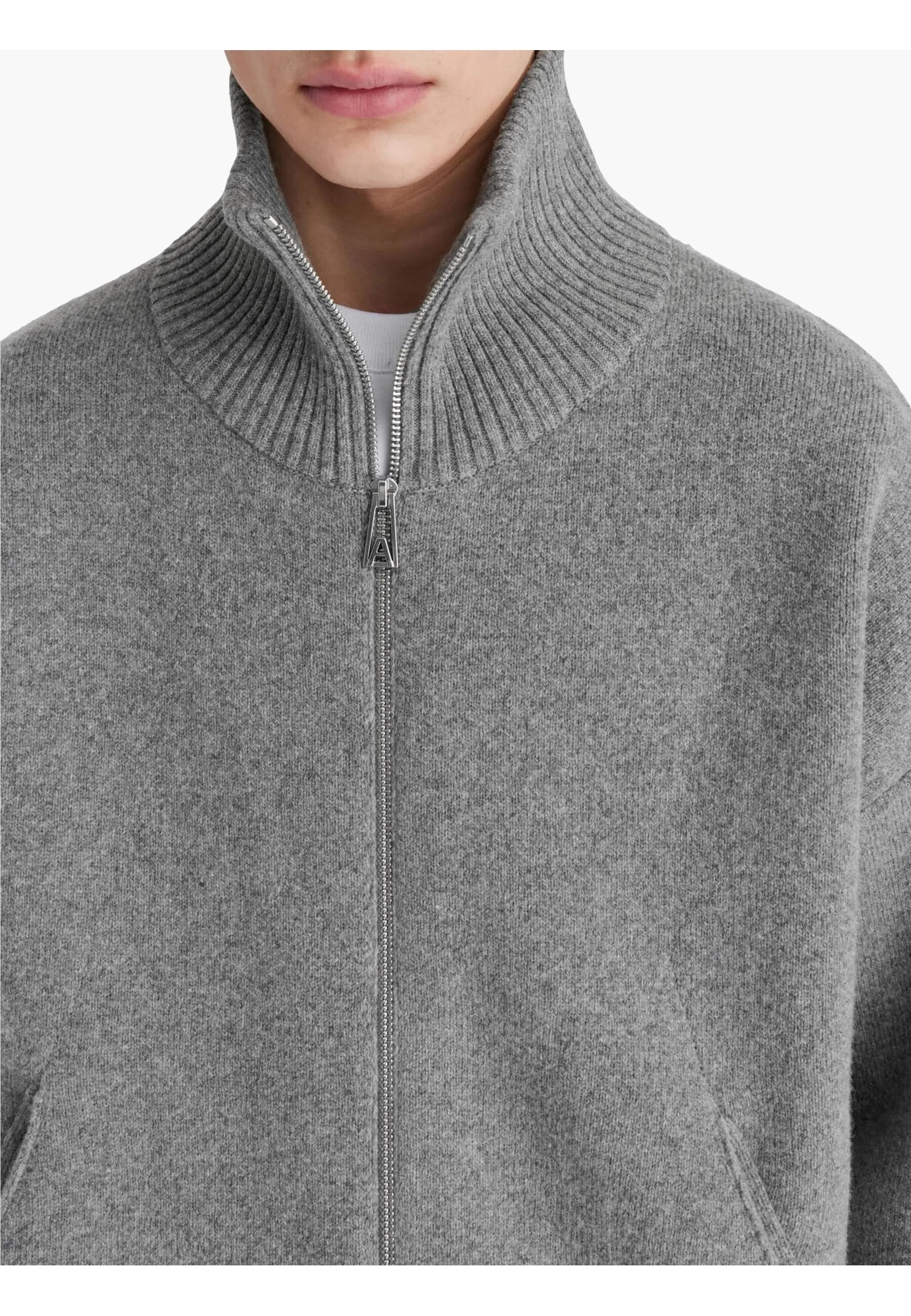 ZIP-UP SWEATER #GREY MELANGE AXEL ARIGATO Jersey A2143003