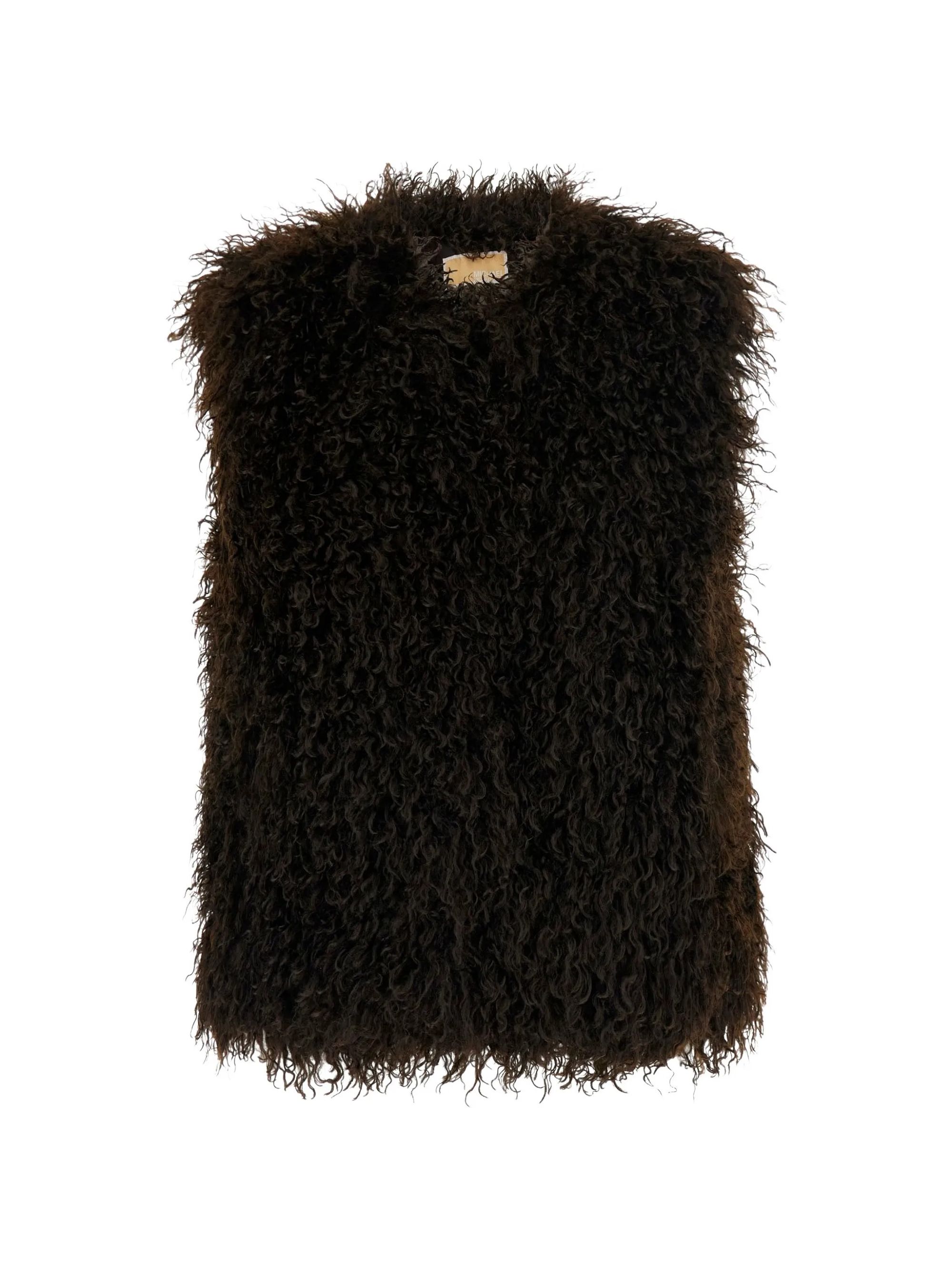 FAUX FUR VEST CHOCOLATE #201 MICHAEL KORS Capispalla MF620J3JSP201