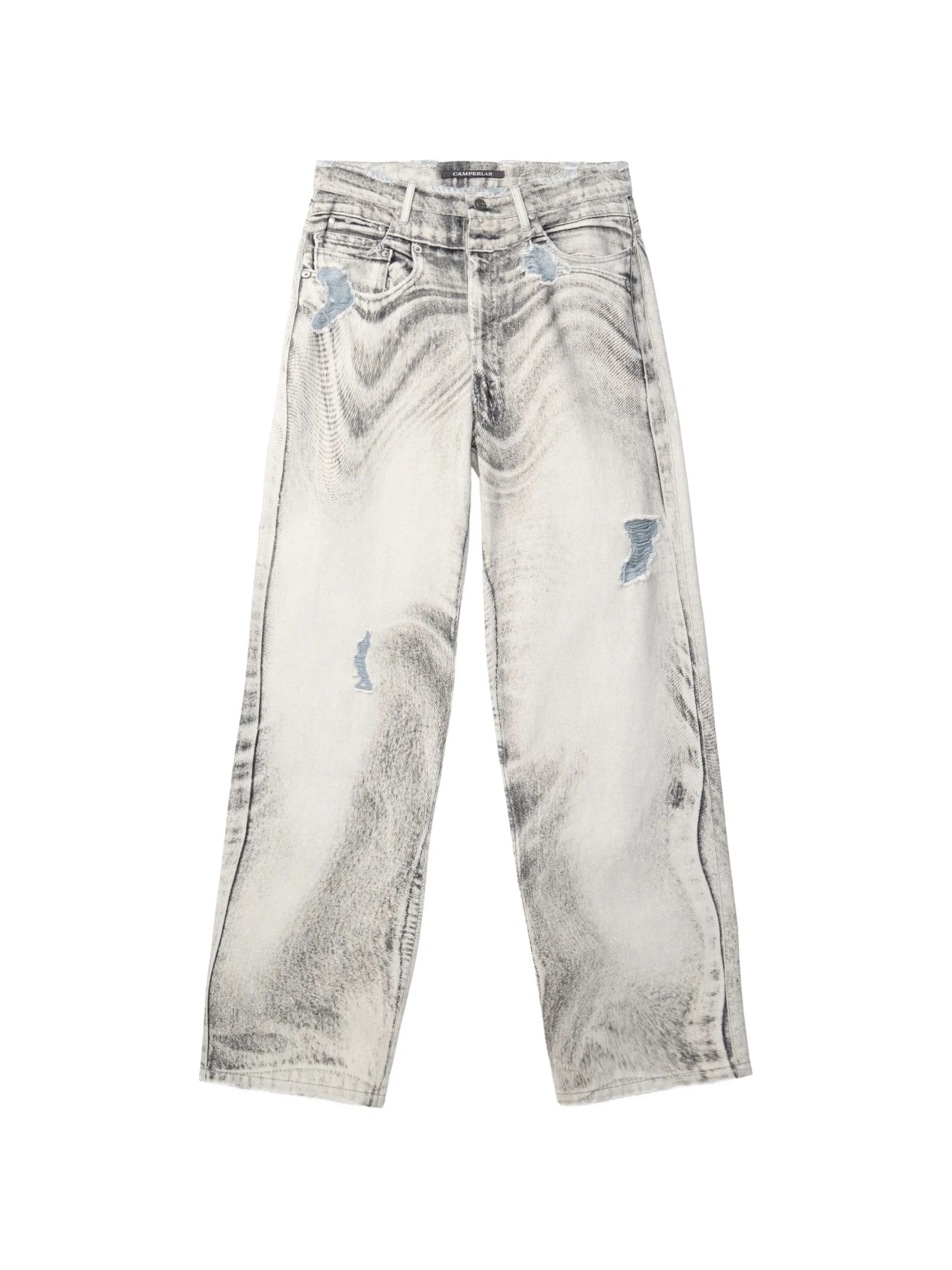 DISTORTED DISTRES. JEANS LIGHT GREY-OFF WHITE #004 CAMPER LAB Capispalla AU00064 004