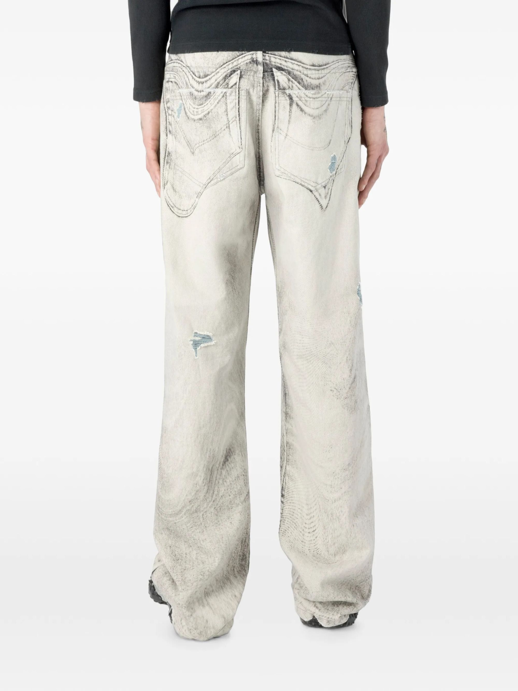 DISTORTED DISTRES. JEANS LIGHT GREY-OFF WHITE #004 CAMPER LAB Capispalla AU00064 004
