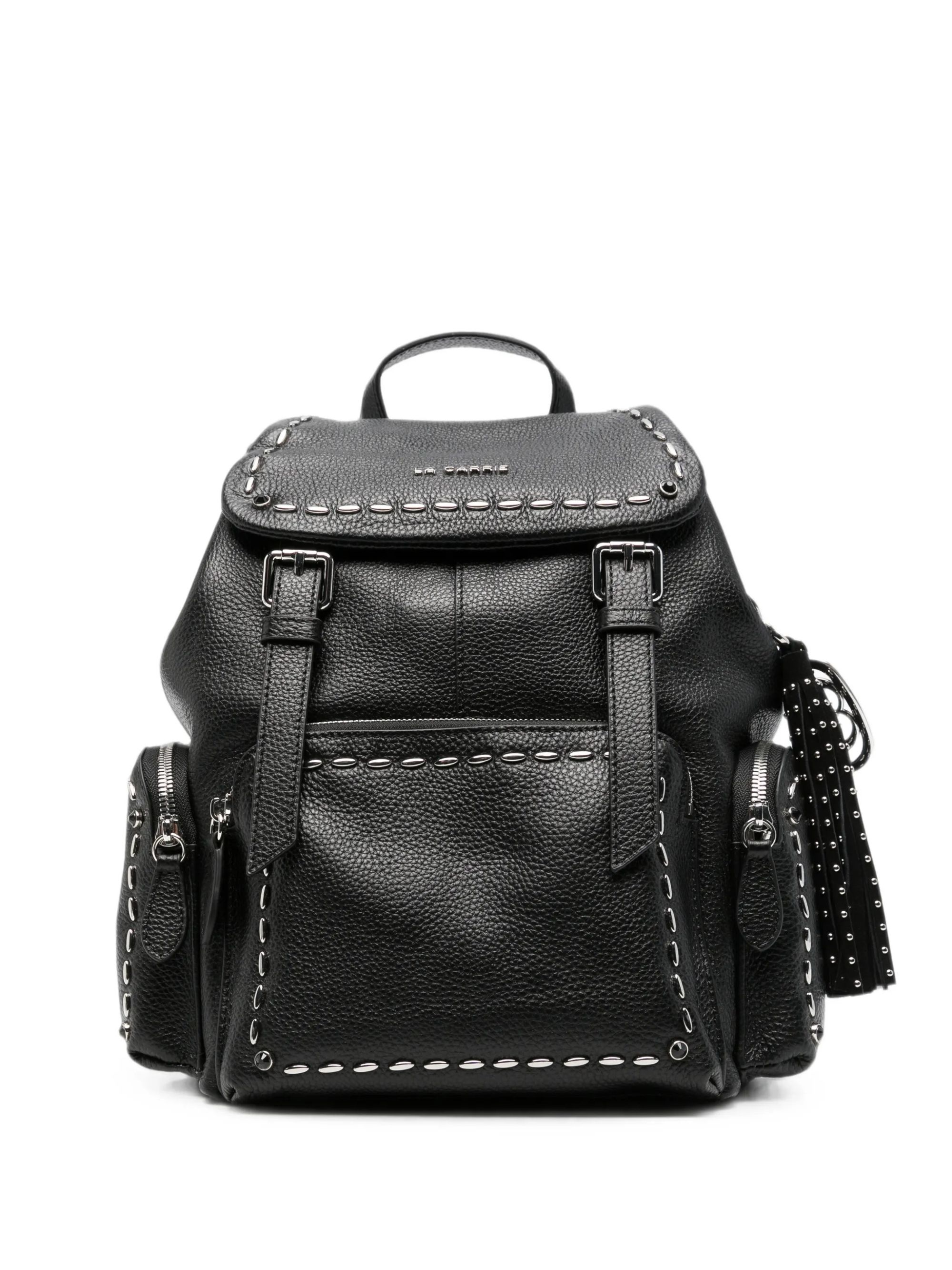 ROCK BACKPACK TUMBLED LEATHER #BLACK LA CARRIE Borse 162P-ZS-272-TBL