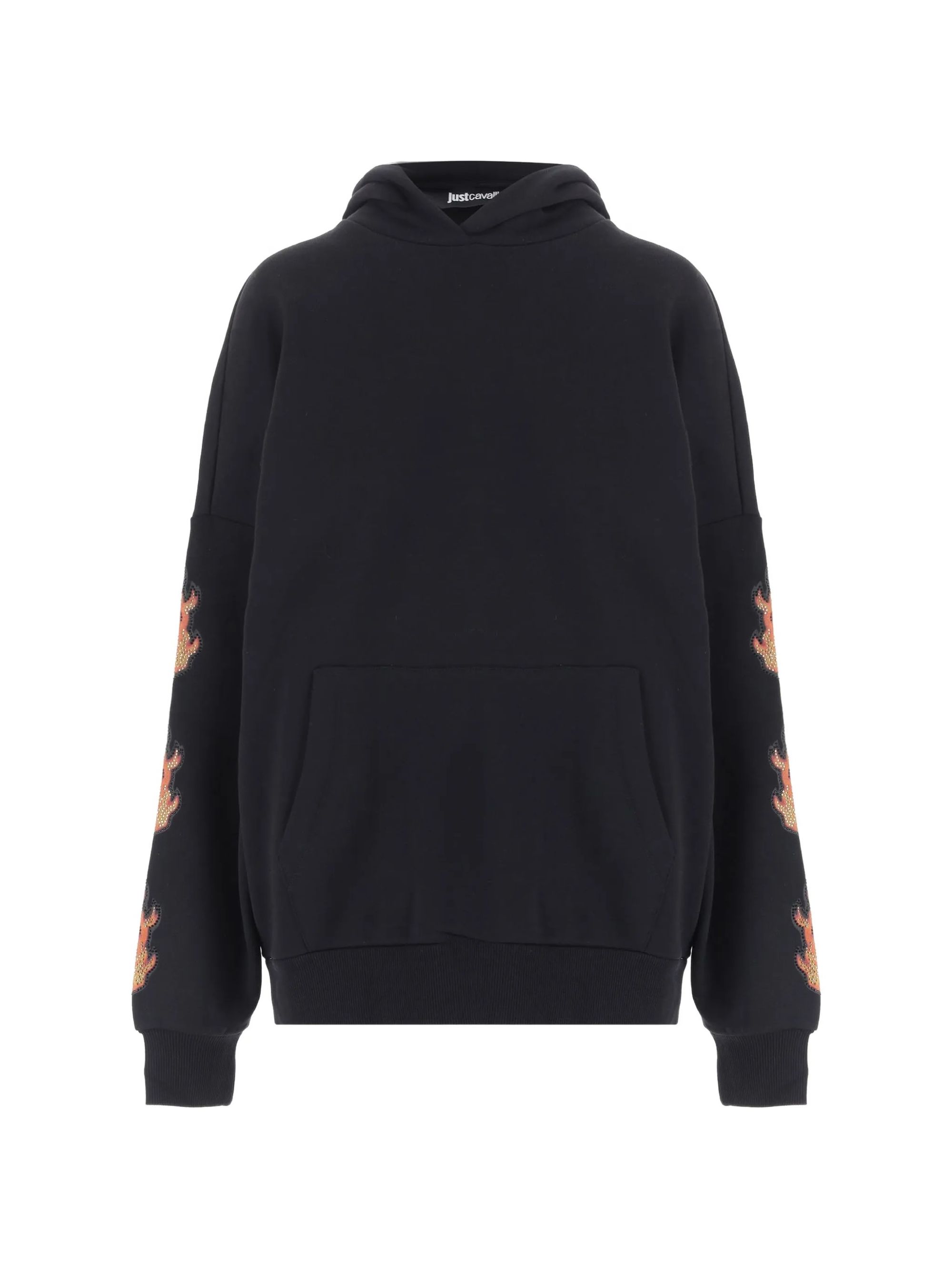 HERON STRASS SWEATSHIRTS COTTON BLACK #899  JUST CAVALLI Felpe 81PAIE05 CF102