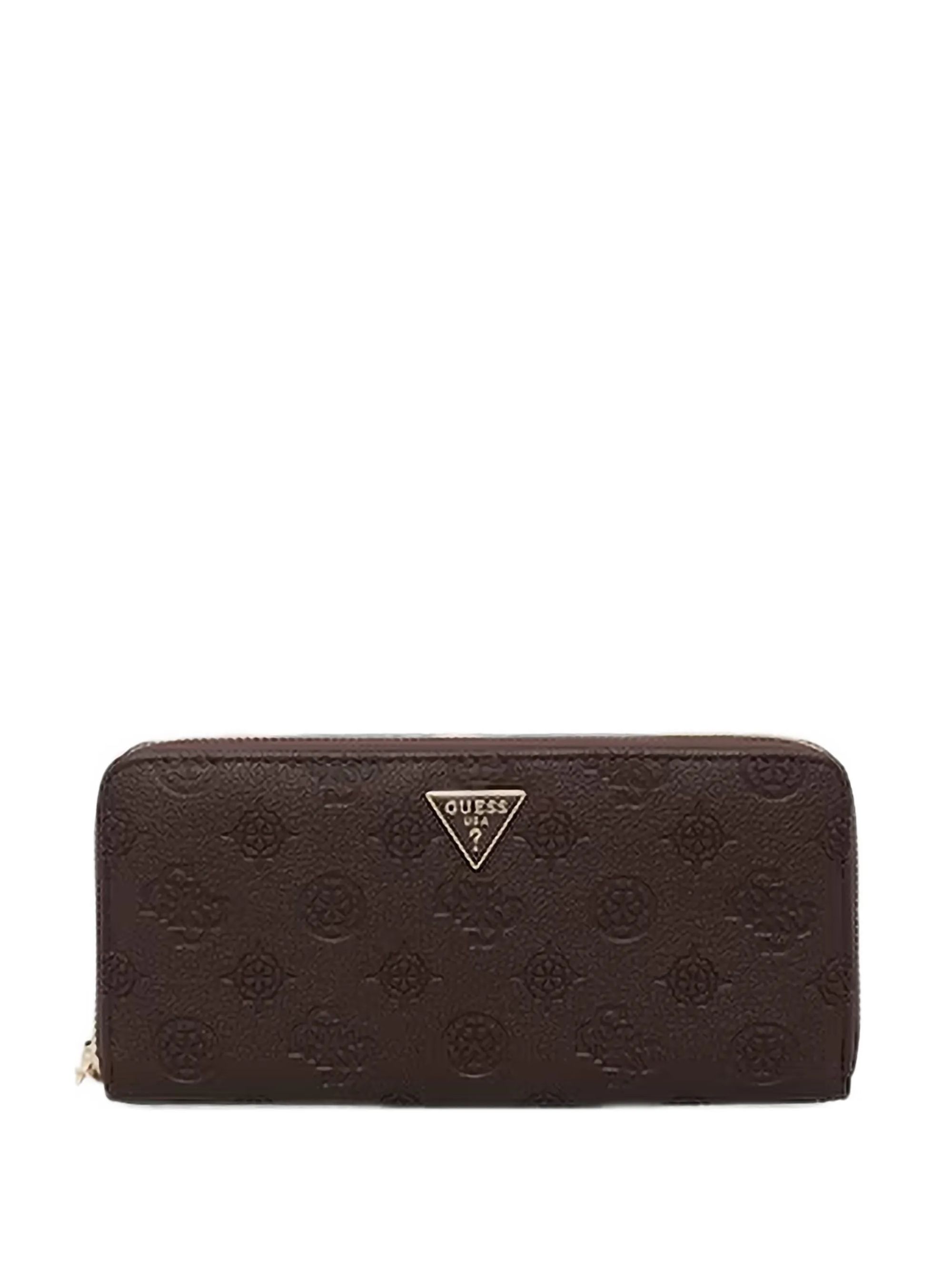 BLAKE SLG LARGE ZIP AROUND #BROWN LOGO GUESS  Accessori SWPD22 22146 BNL
