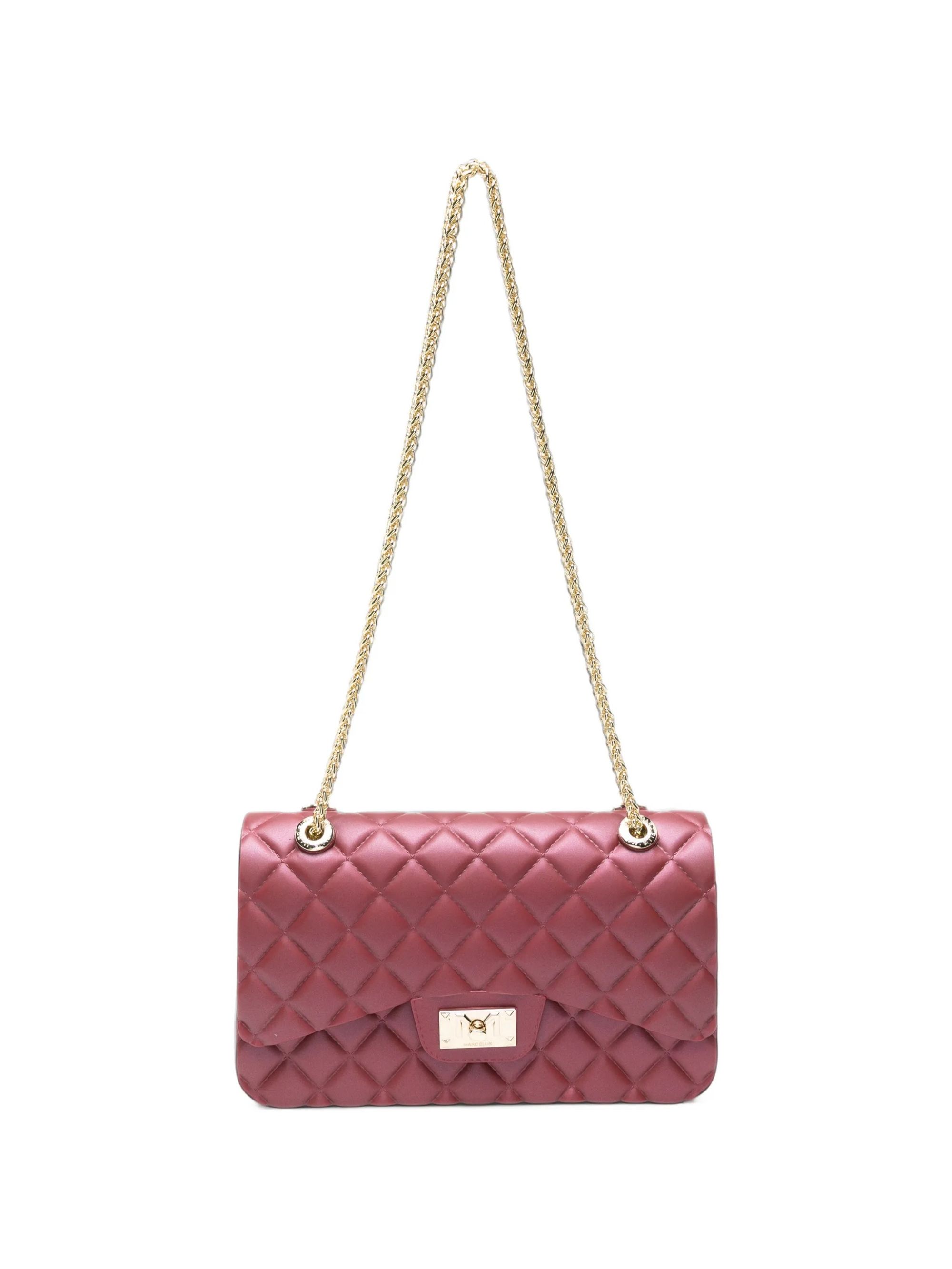 HANDBAG #BURGUNDY / LIGHT GOLD MARC ELLIS Borse FLAT FALCO M 27