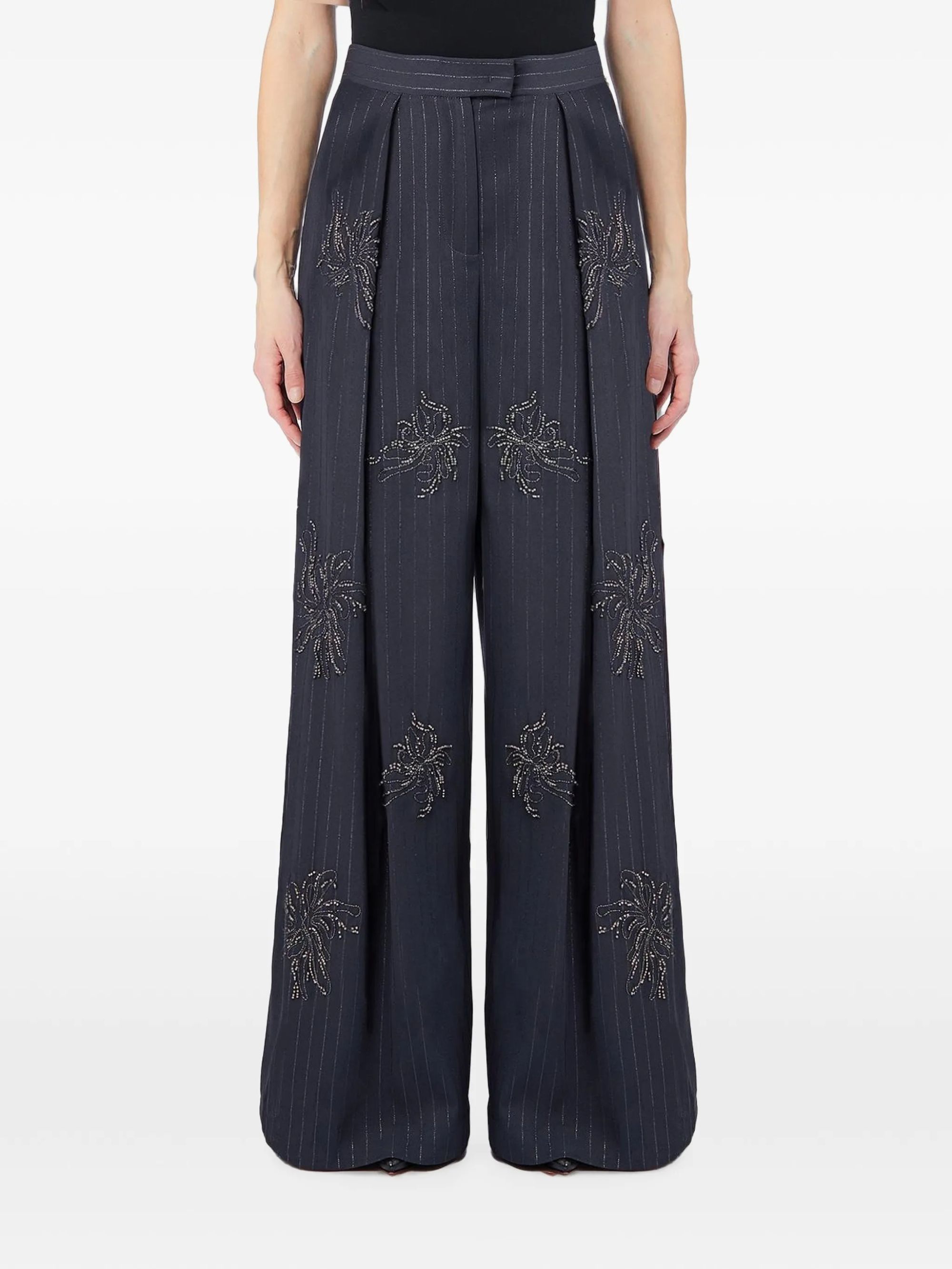 PANT.TS AMPIO RICAMATO GREY LUX #D3074 LIU JO Trousers CF6085T826A D3074